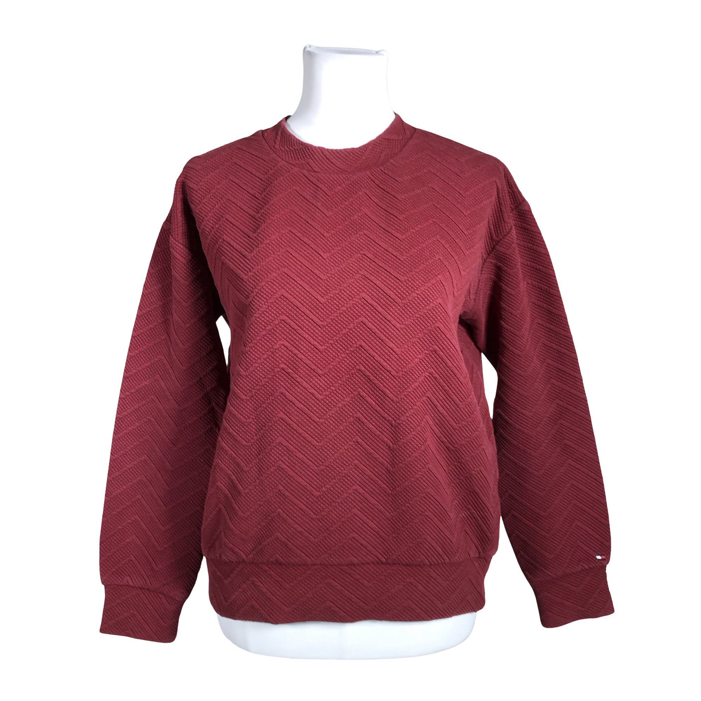 Unisex Tommy Hilfiger - Dressikangast pluus, suurus 34 - Veinipunane (1)