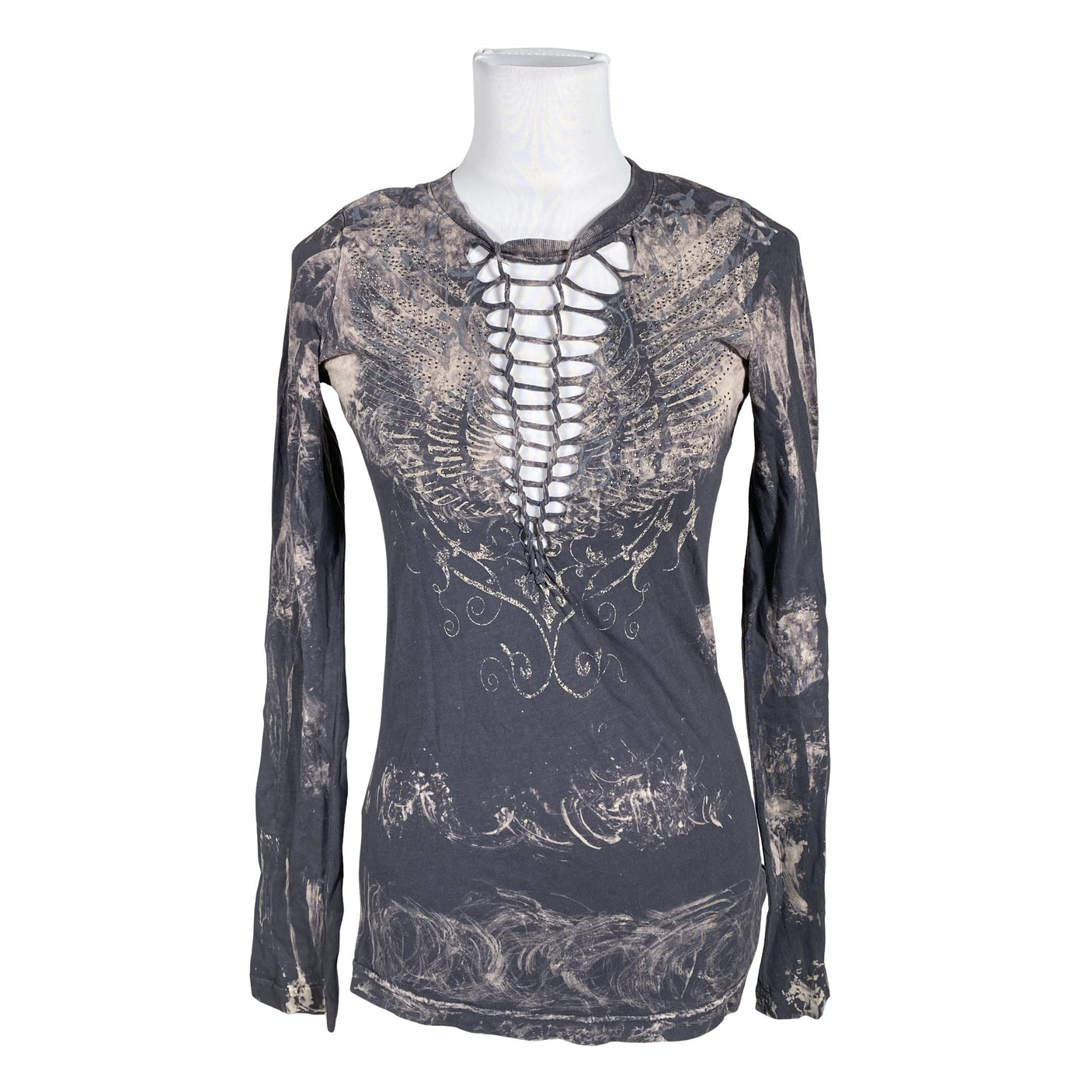 Unisex Affliction - Trikotaažist pluus, suurus 32 - Hall (1)