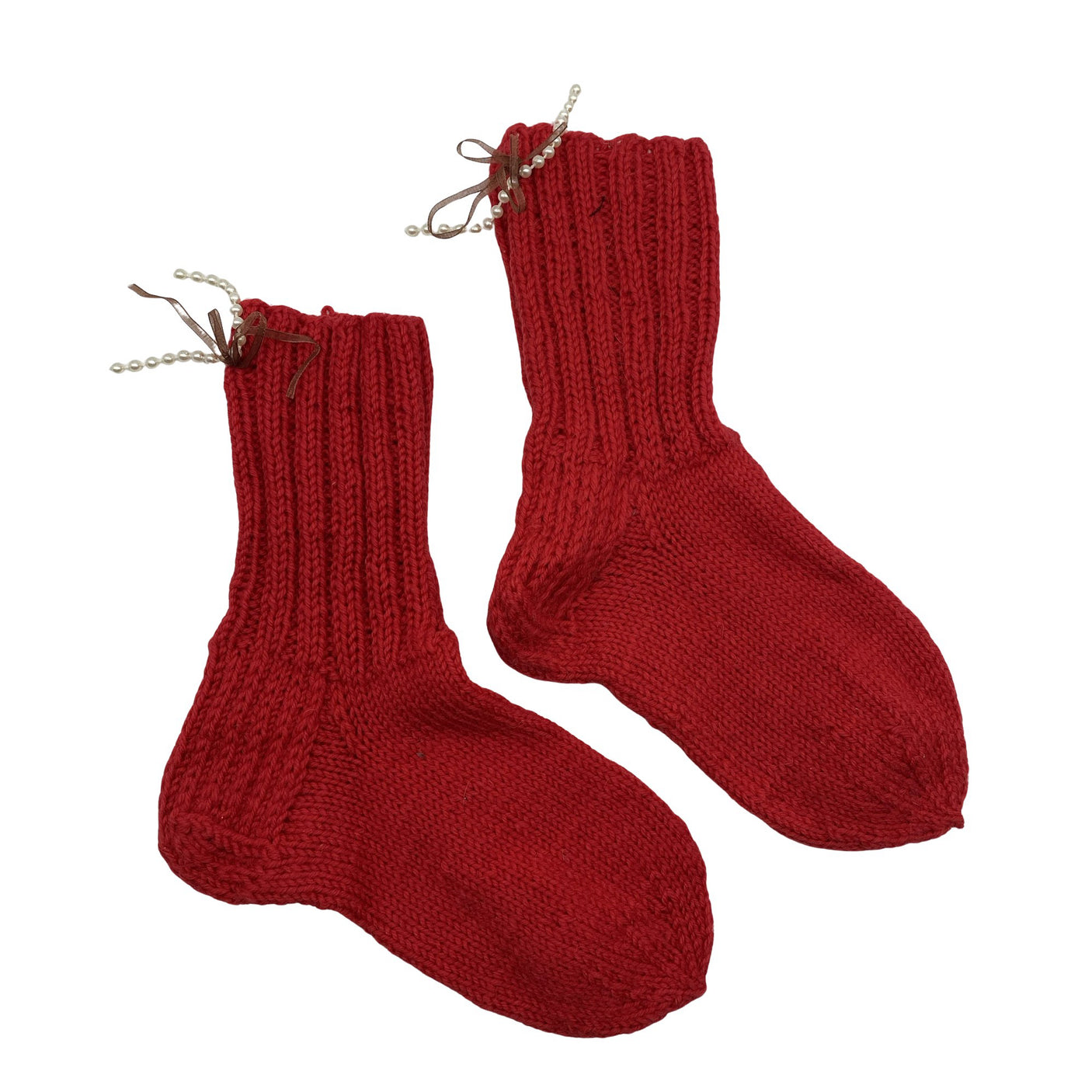 Unisex Handmade - Villased sokid, suurus 37 - Punane (1)