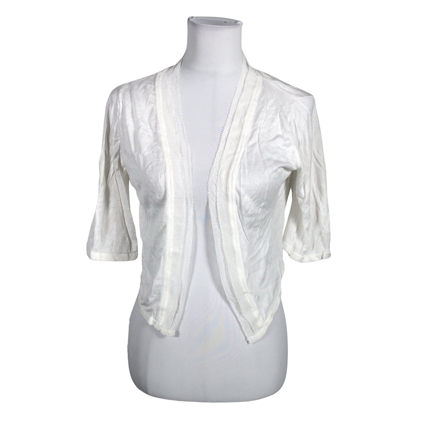 Unisex Derhy - Kootud boolero, suurus 40 - Valge (1)