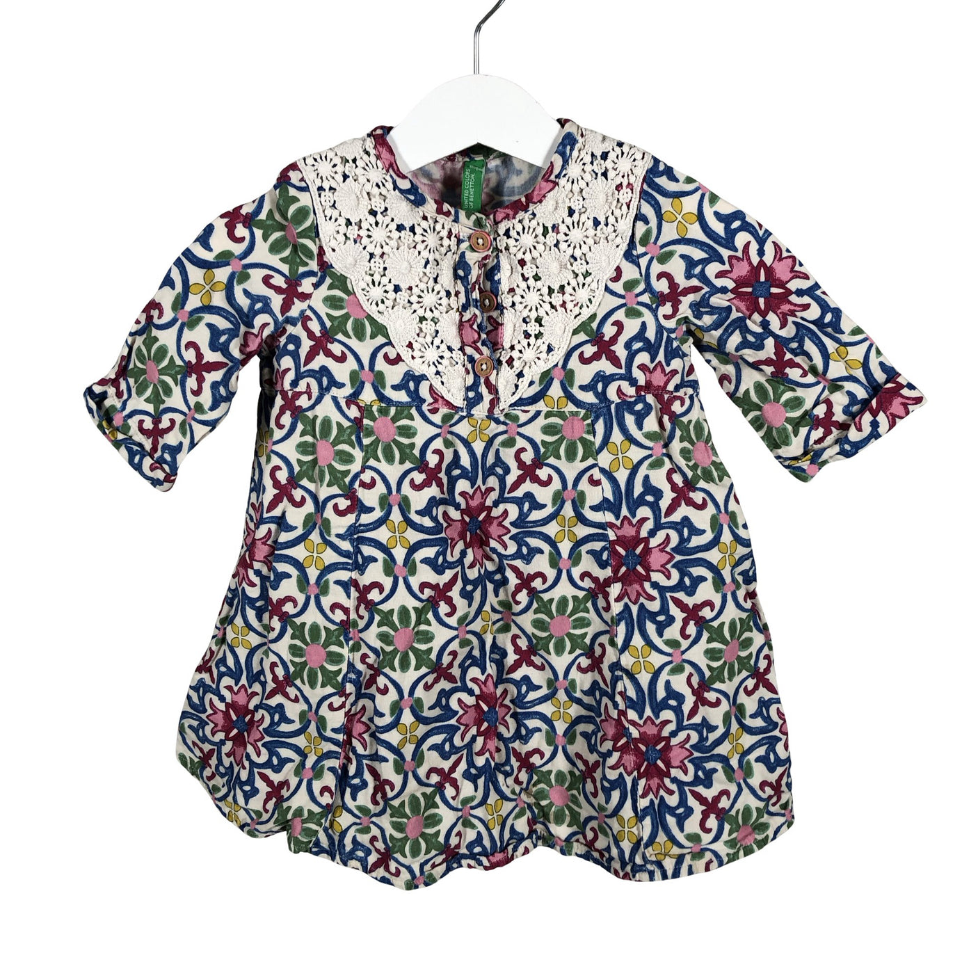 Unisex Benetton - Mitteveniv kleit, suurus 74 - 80 - Looduslik valge (1)