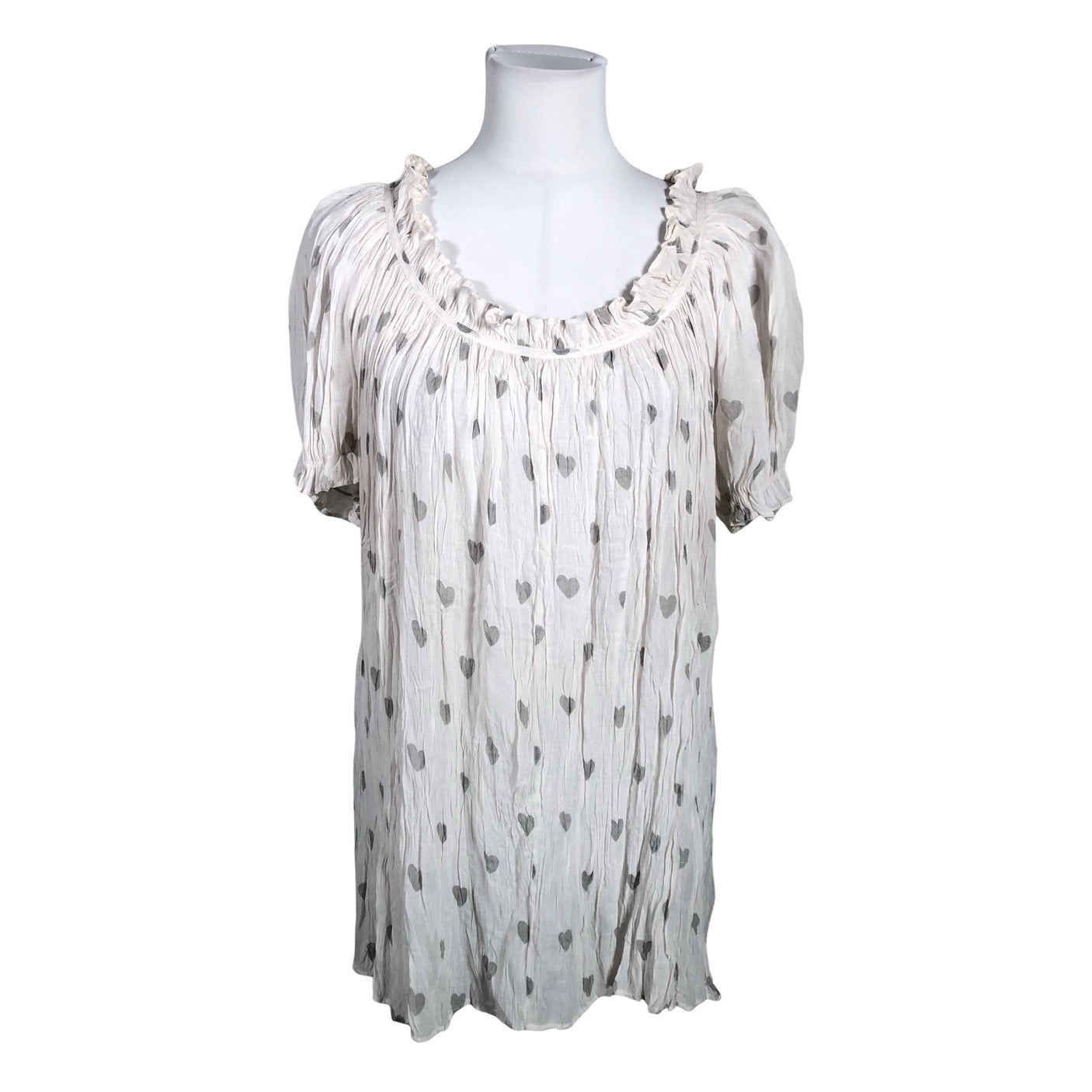 Unisex Saint Tropez - Lühikeste käistega pluus, suurus 40 - Valge (1)