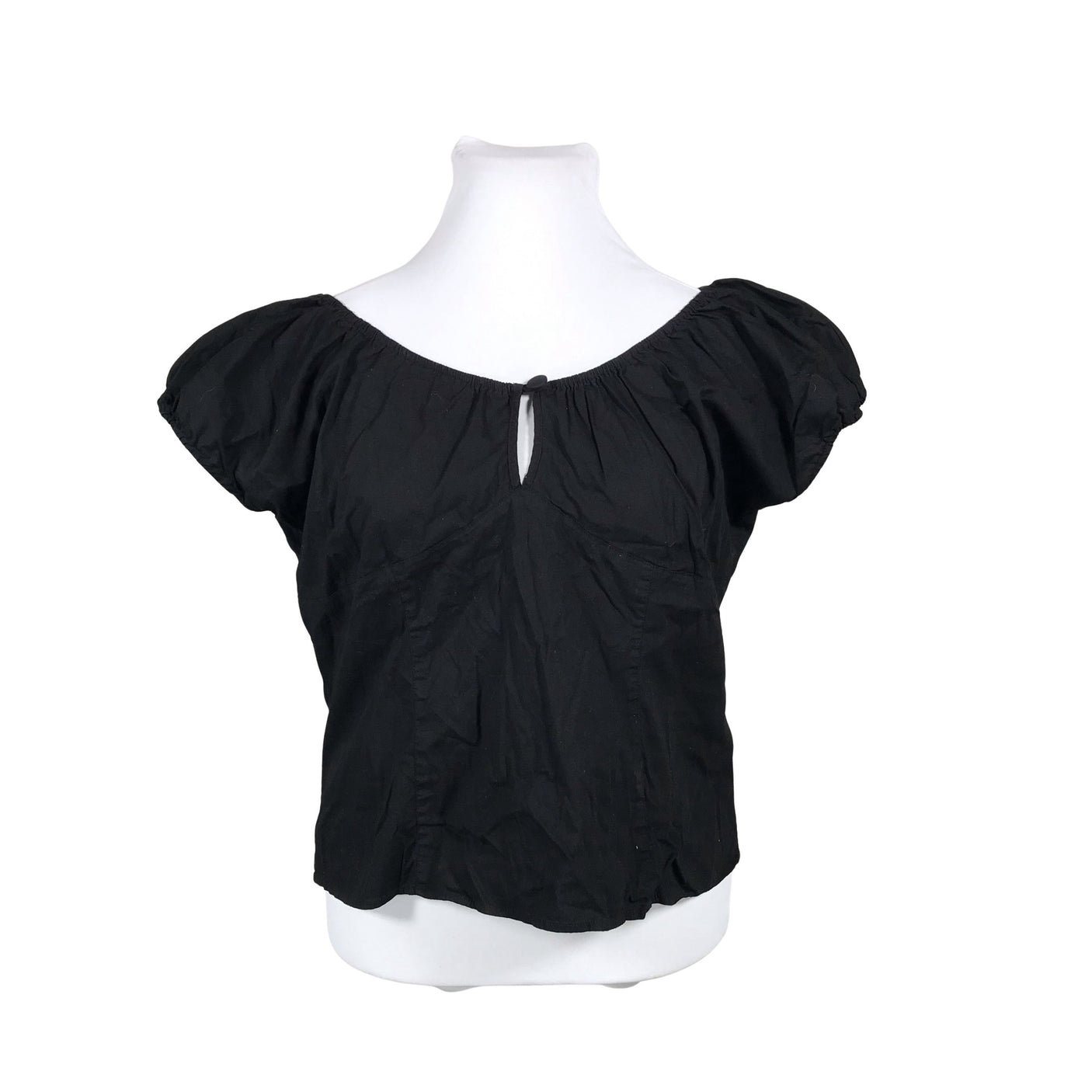 Unisex Hell Bunny - Lühikeste käistega pluus, suurus 48 - Must (1)