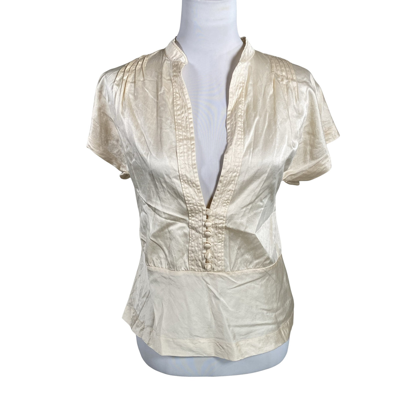 Unisex DAY Birger et Mikkelsen - Lühikeste käistega pluus, suurus 36 - Beige (1)