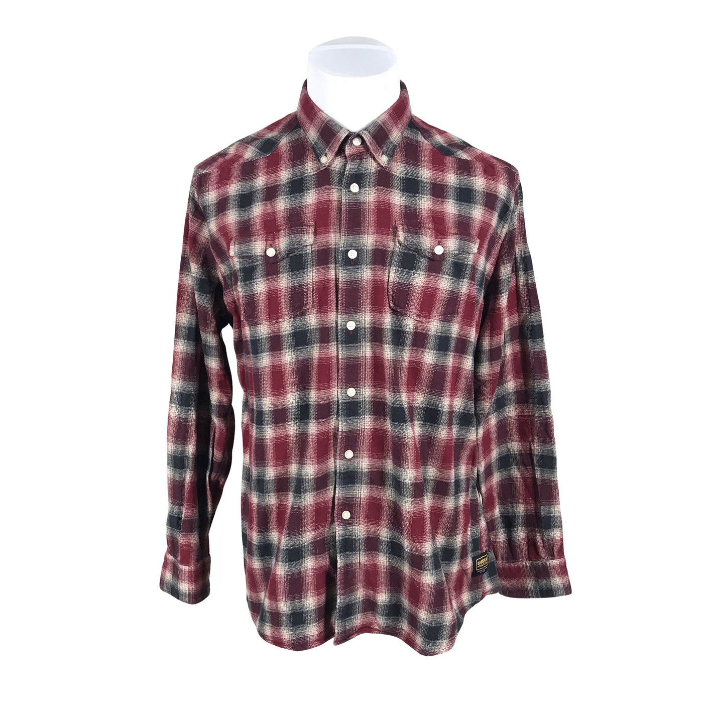 Unisex Barbour - Flanellsärk, suurus XL - Veinipunane (1)