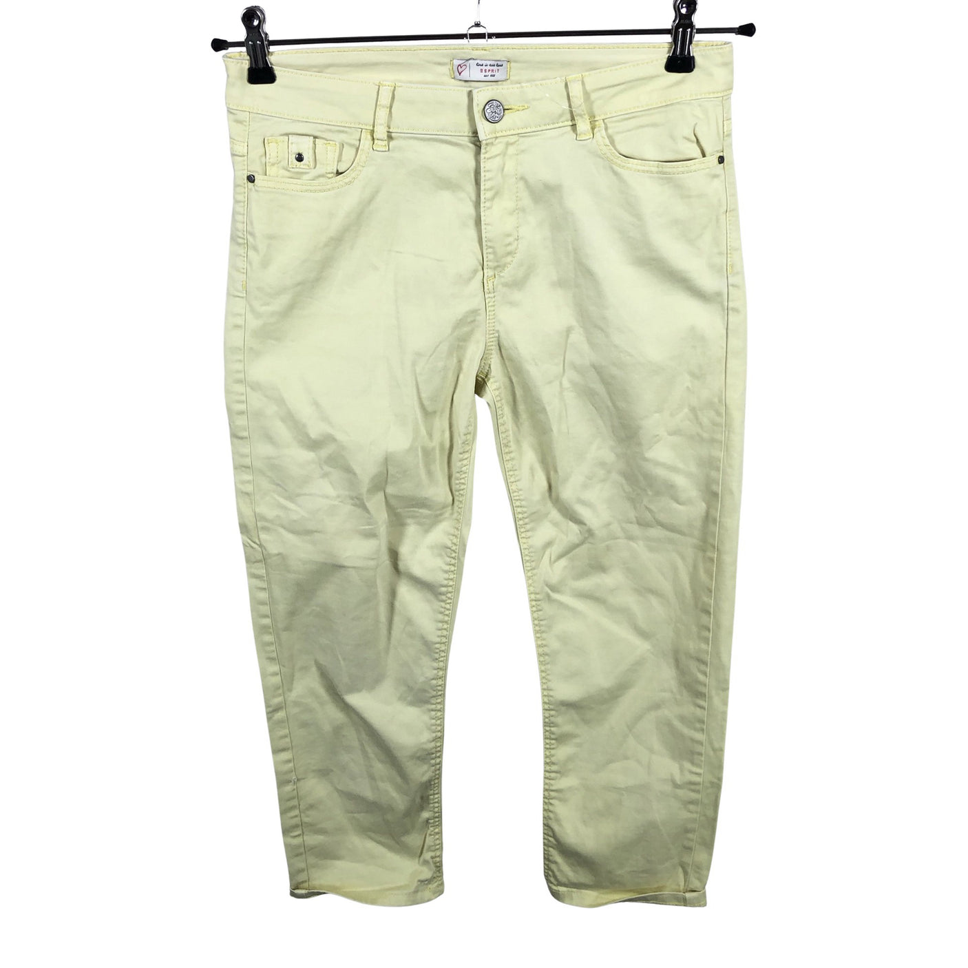 Unisex Esprit - Teksast poolpikad püksid, suurus 36 - Kollane (2)