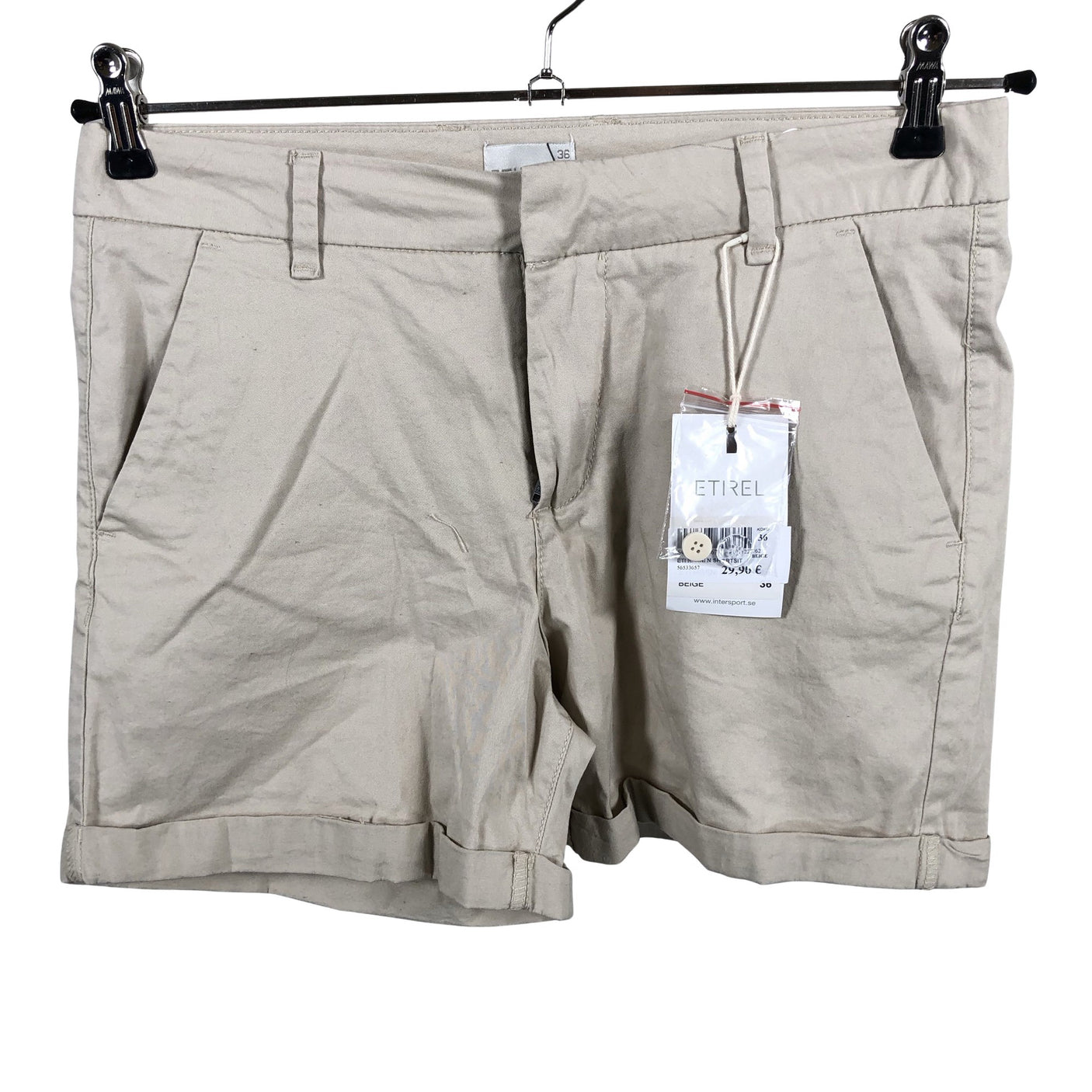 Unisex Etirel - Lühikesed püksid, suurus 36 - Beige (1)