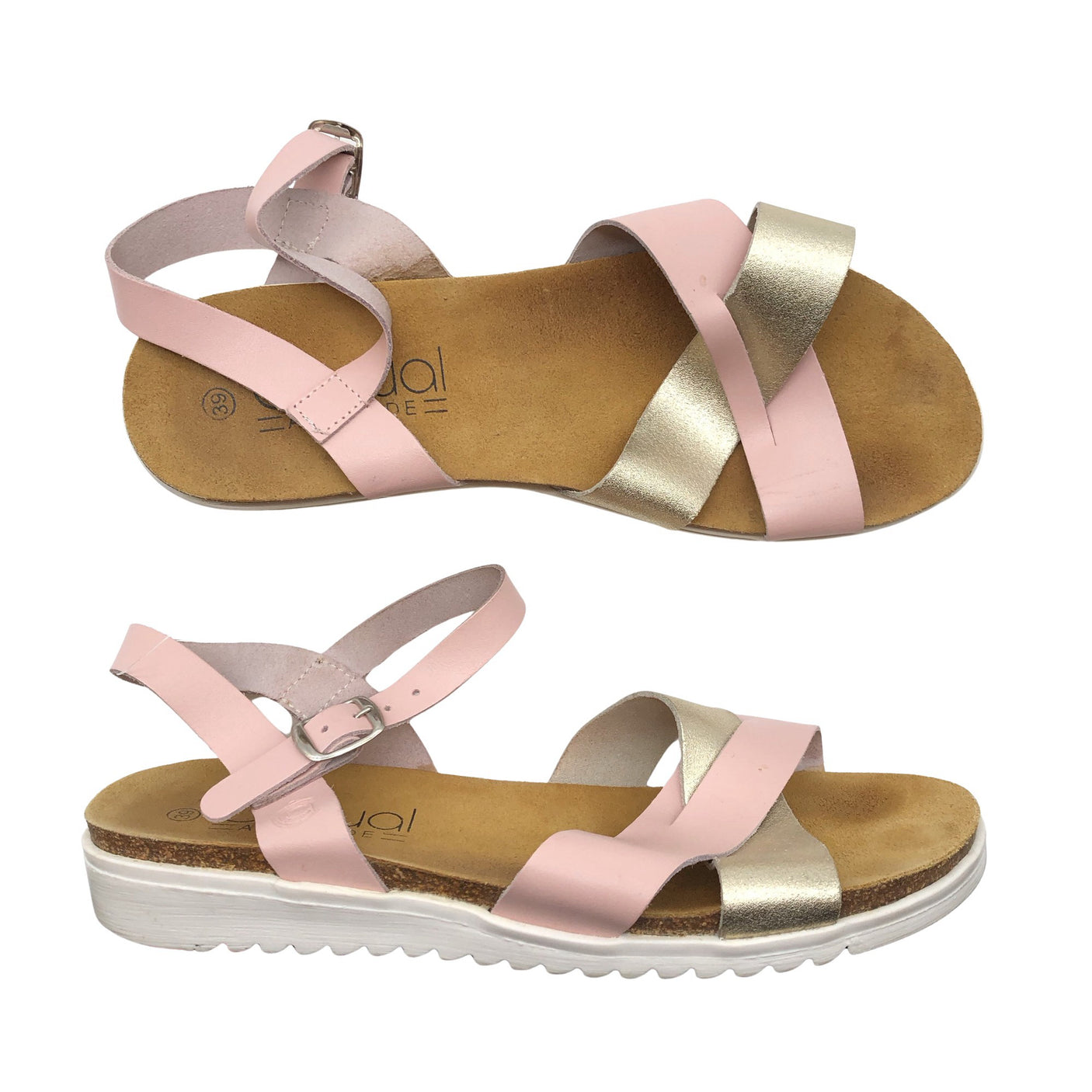 Unisex Casual Attitude - Rihmikud, suurus 39 - Heleroosa (1)