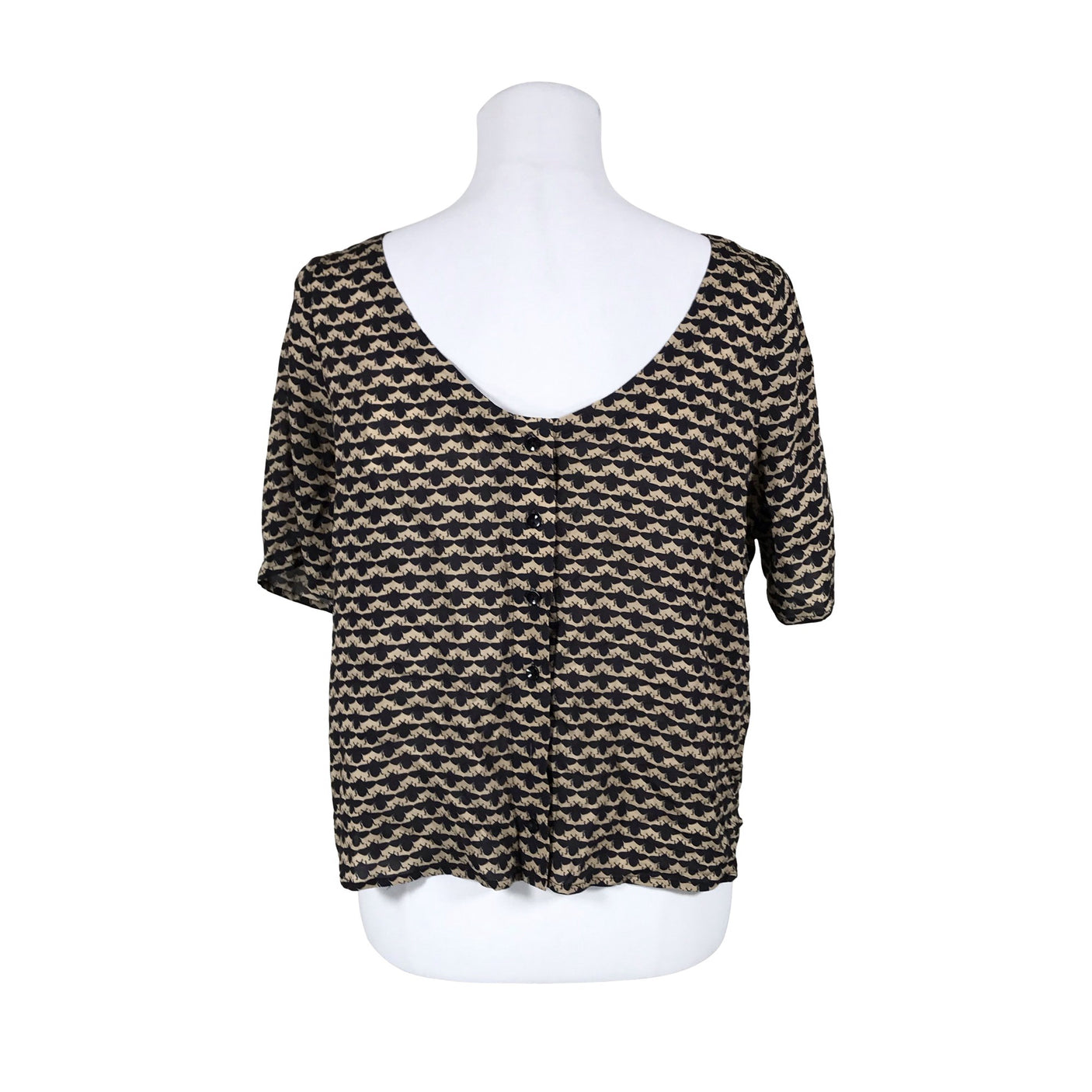 Unisex Rodebjer - Lühikeste käistega pluus, suurus 34 - Beige (2)