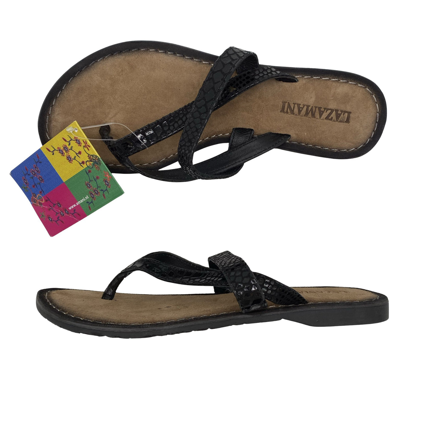 Unisex Lazamani - Rihmikud, suurus 38 - Must (1)