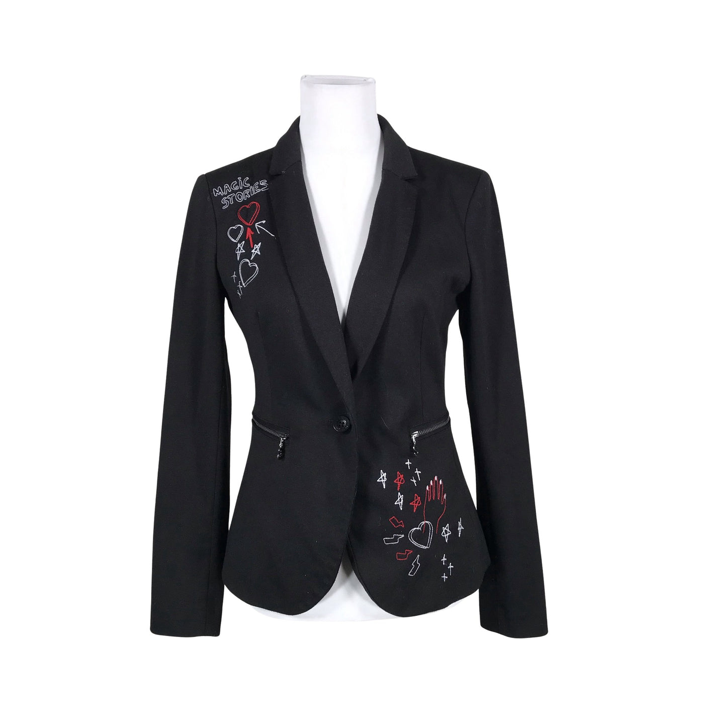 Unisex Desigual - Dressikangast jakk, suurus 38 - Must (1)