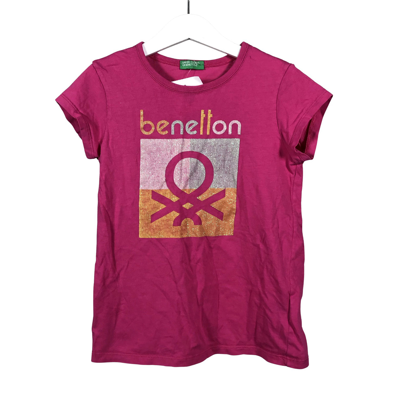 Unisex Benetton - T-särk, suurus 128 - 134 - Roosa (1)