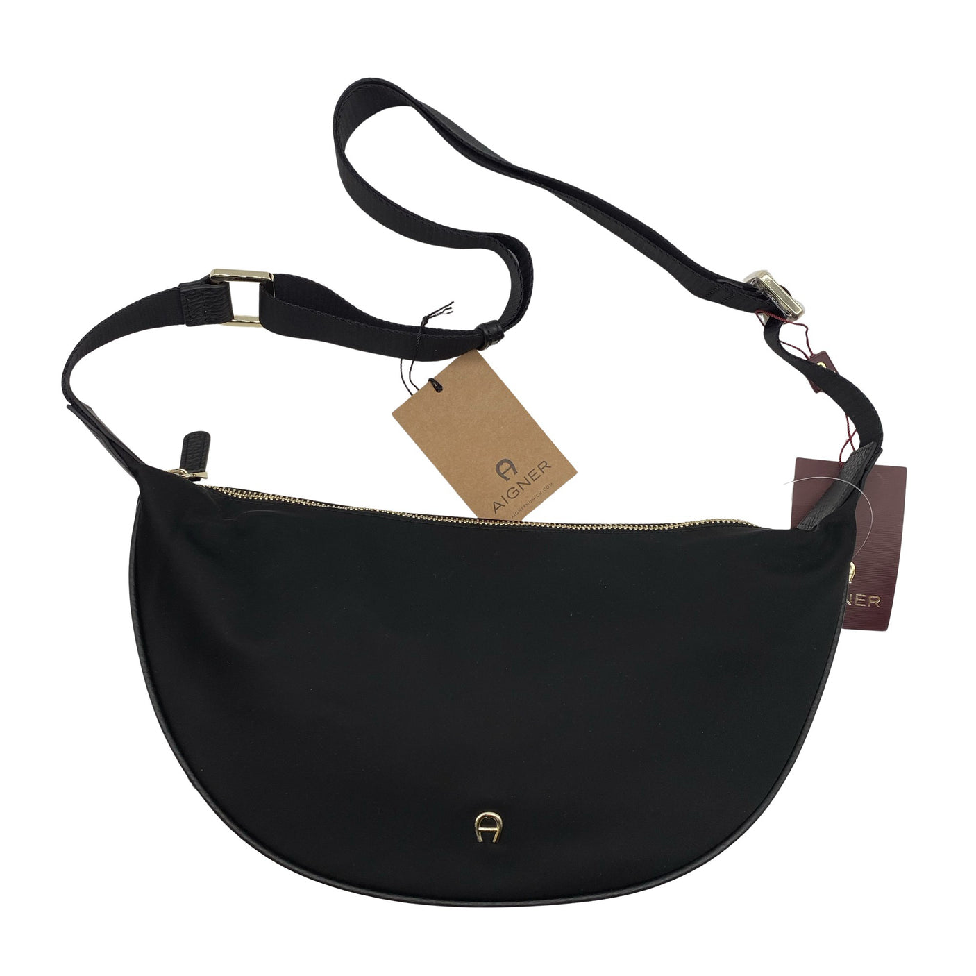 Unisex Aigner - Õlakott, suurus Midi - Must (1)