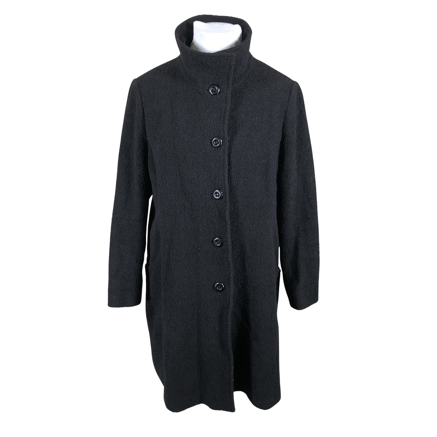 Unisex Scandinavian Look - Villane mantel, suurus 48 - Must (1)