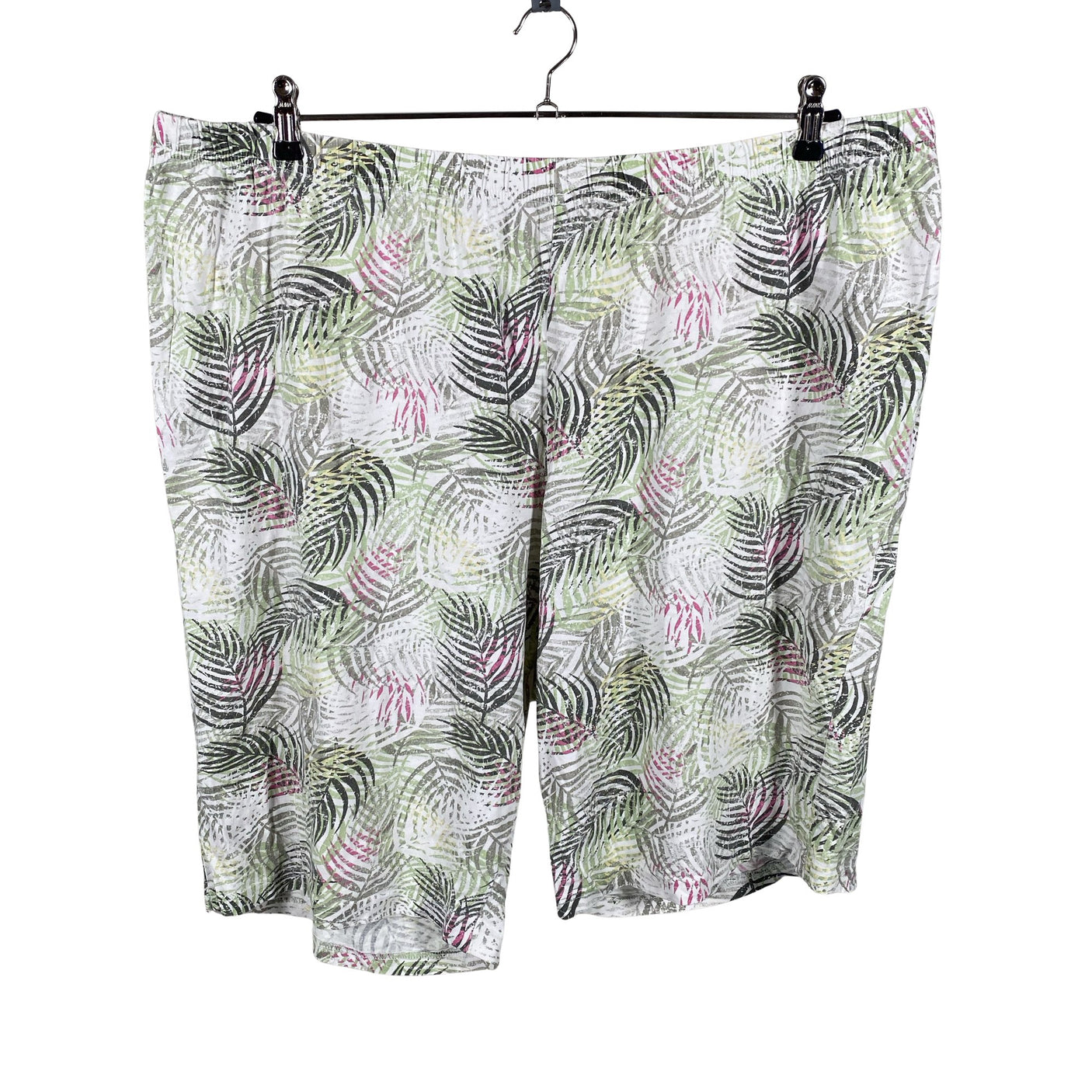 Unisex Ulla Popken - Trikotaažist lühikesed püksid, suurus 54 - Valge (1)