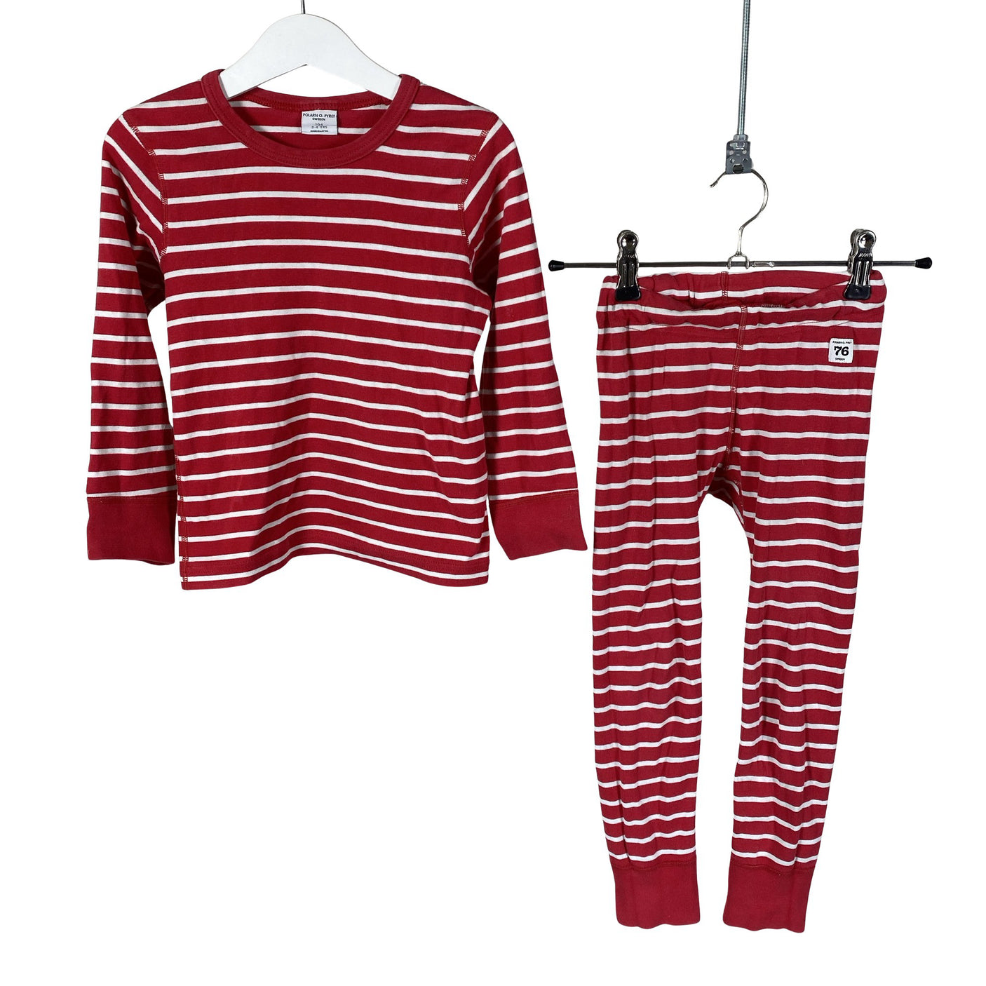 Unisex Polarn O. Pyret - Ööpesu, suurus 98 - 104 - Punane (1)