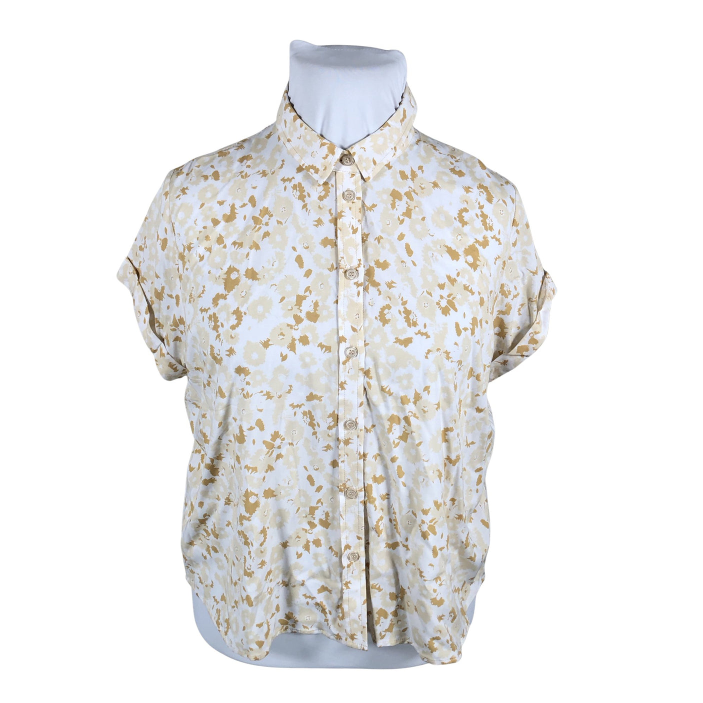 Unisex Samsoe&Samsoe - Lühikeste käistega pluus, suurus 40 - Beige (1)