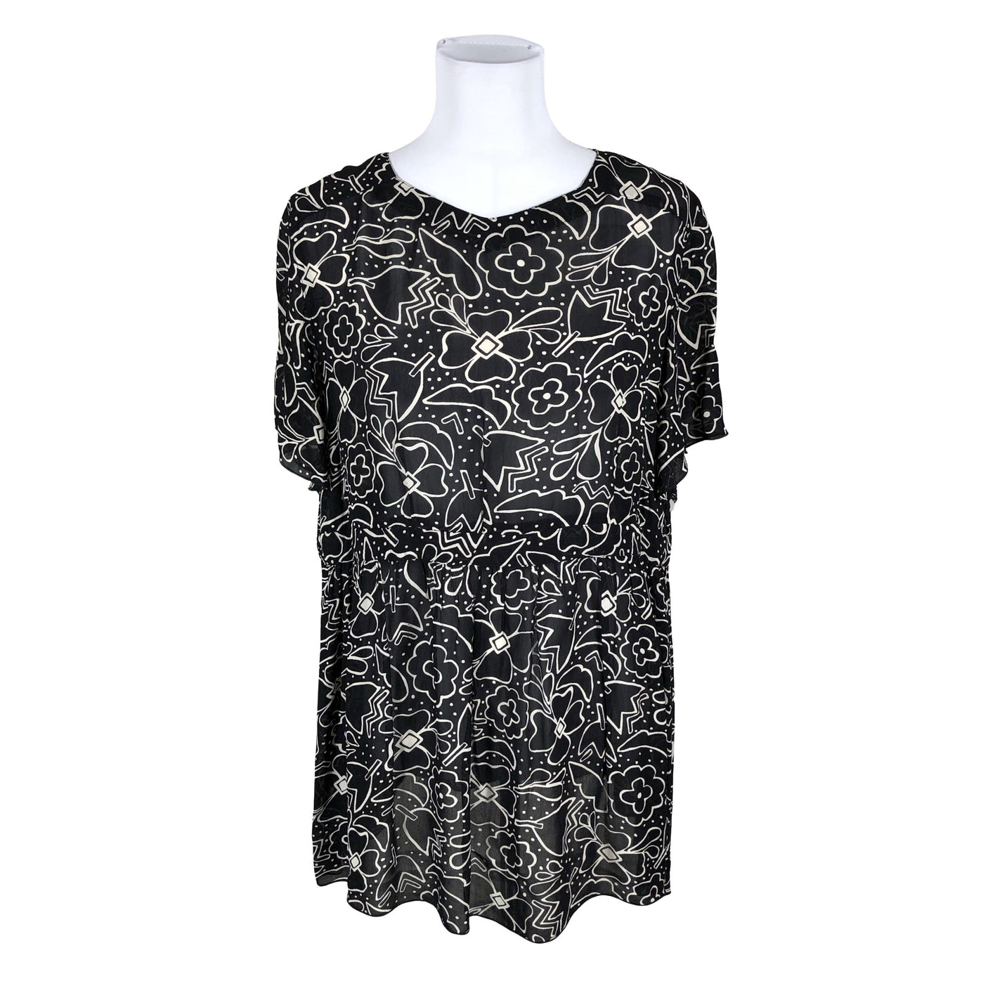 Unisex Gudrun Sjöden - Lühikeste käistega pluus, suurus 40 - Must (2)