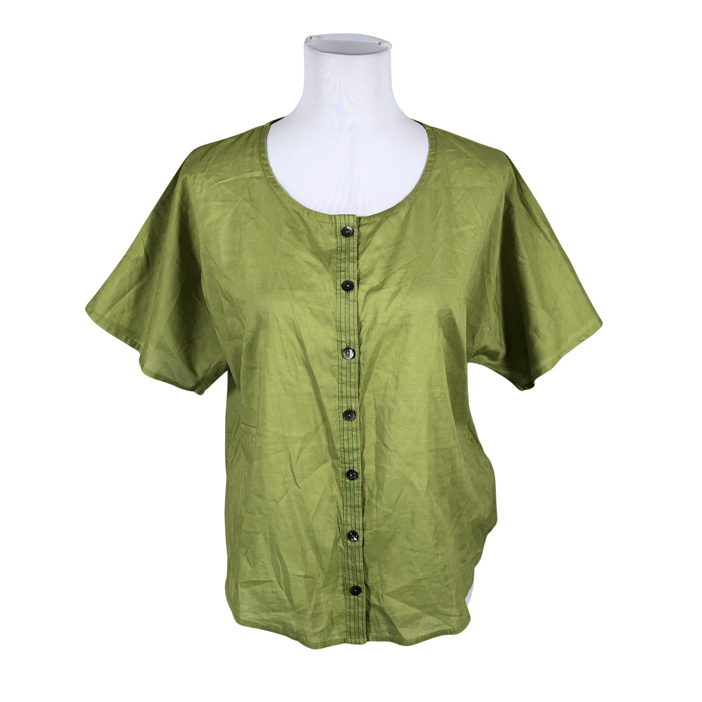 Unisex Gudrun Sjöden - Lühikeste käistega pluus, suurus 40 - Roheline (2)