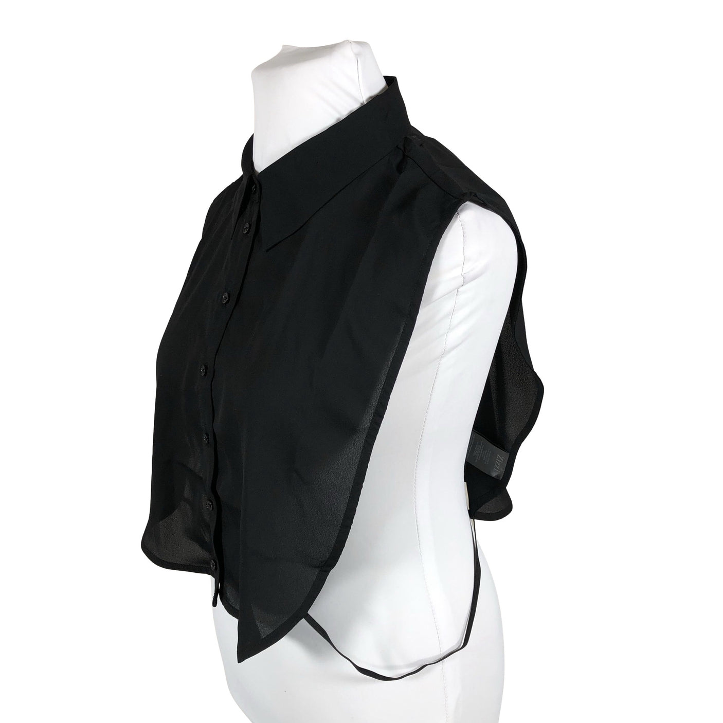 Unisex Zizzi - Lühikeste käistega pluus, suurus 50 - Must (3)
