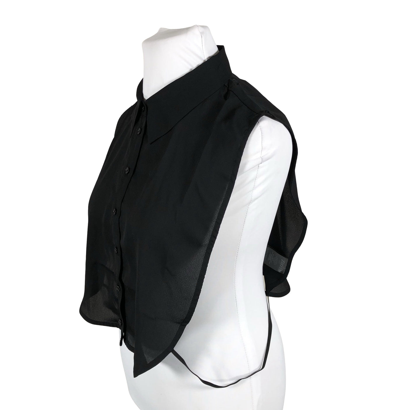 Unisex Zizzi - Lühikeste käistega pluus, suurus 50 - Must (2)