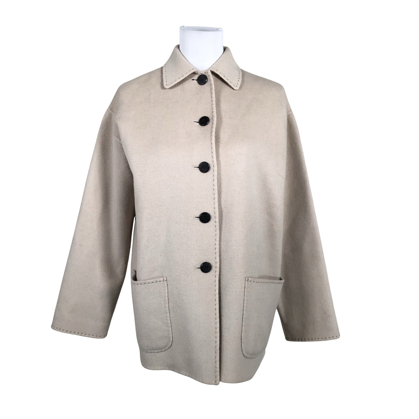 Unisex Ritva Falla - Villane mantel, suurus 34 - Beige (1)