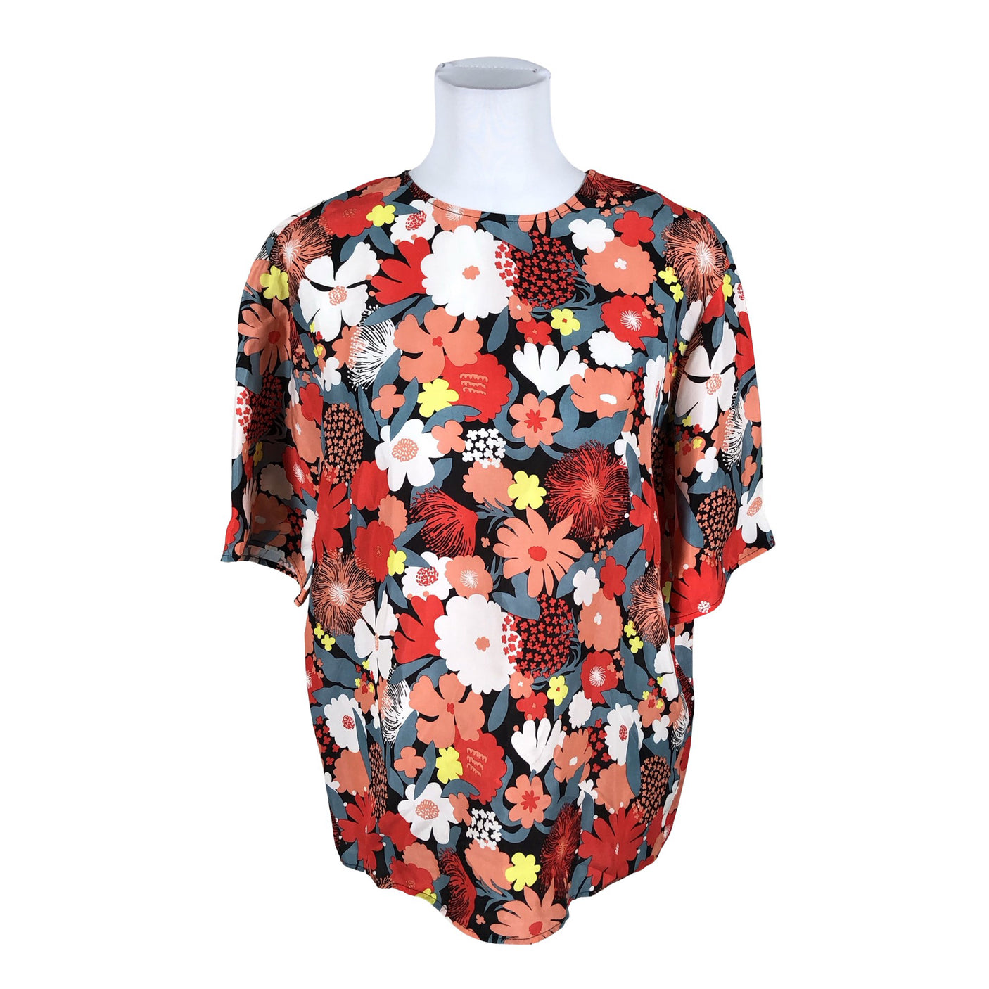 Unisex Marimekko - Lühikeste käistega pluus, suurus 36 - Punane (1)