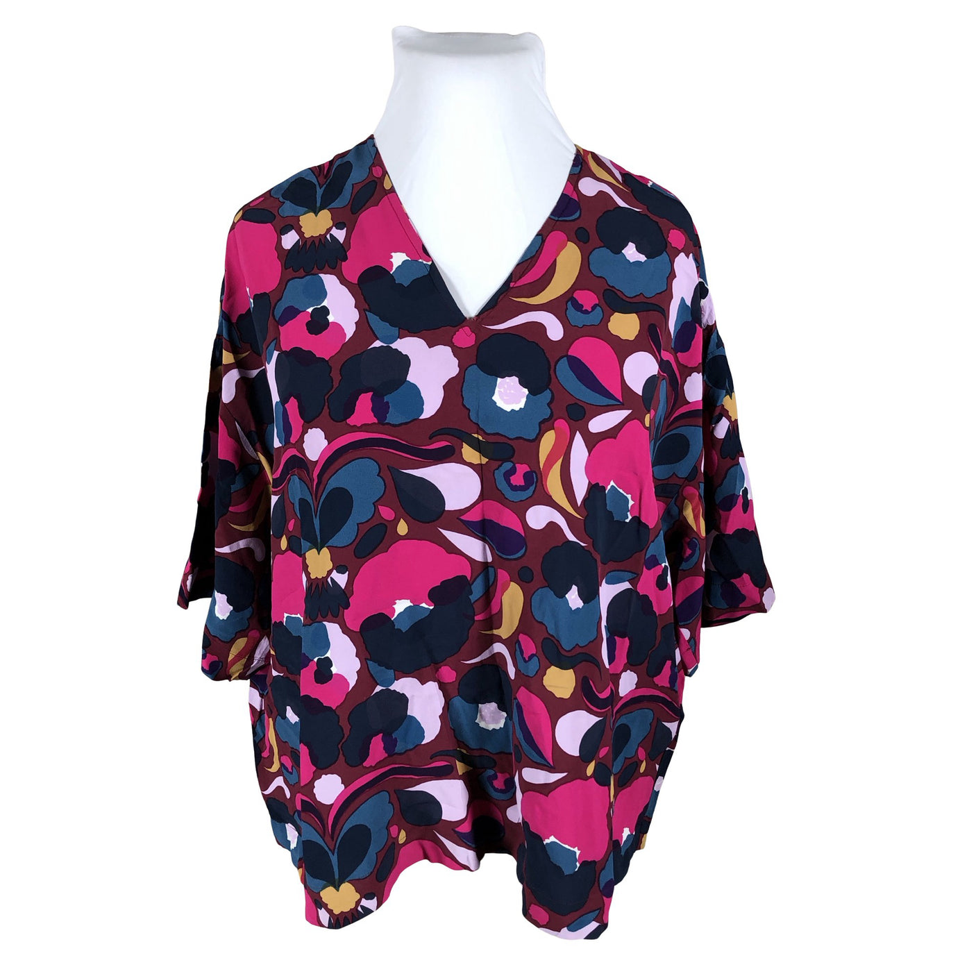 Unisex Marimekko - Lühikeste käistega pluus, suurus 42 - Lilla (1)