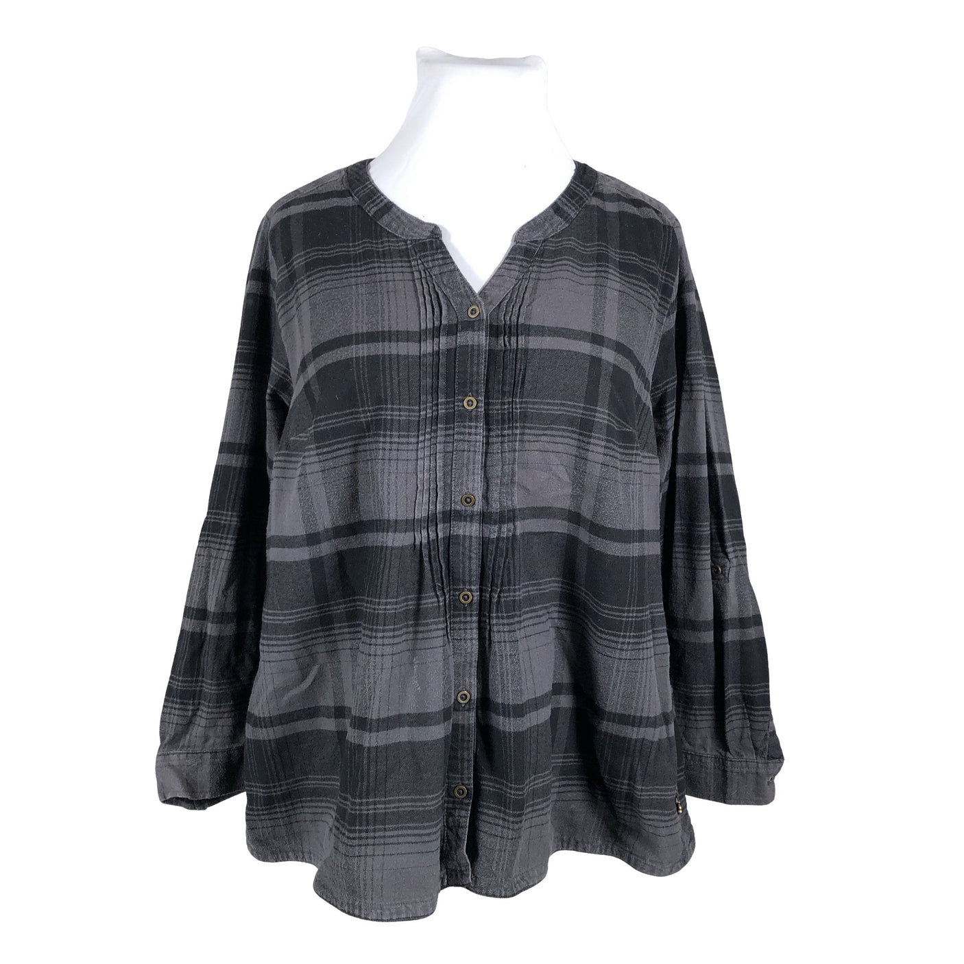 Unisex Ulla Popken - Flanellsärk, suurus 48 - Hall (1)