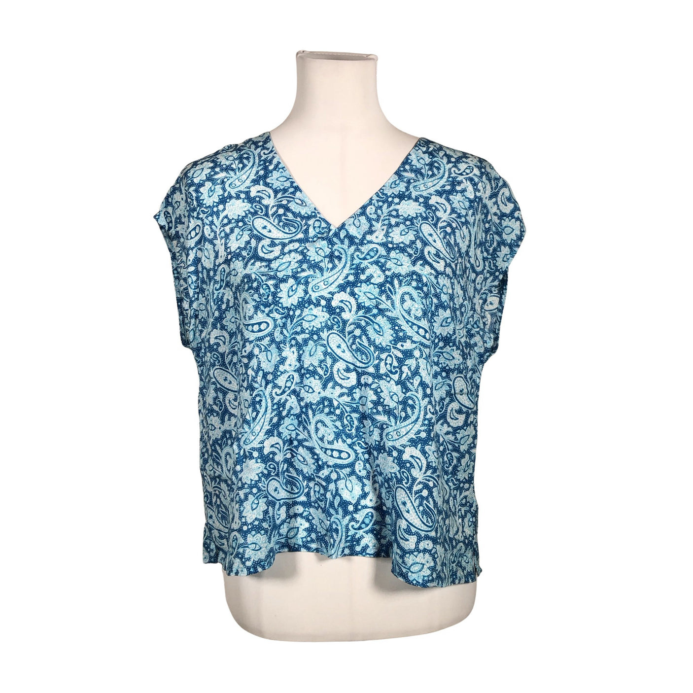 Unisex Nanso - Lühikeste käistega pluus, suurus 36 - Türkiis (1)