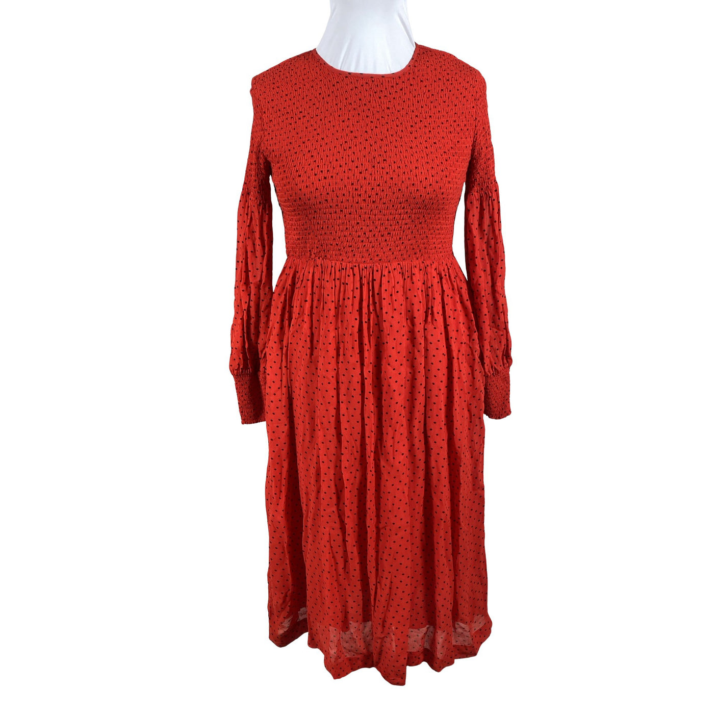 Unisex Ganni - Õhuke kleit, suurus 42 - Punane (1)