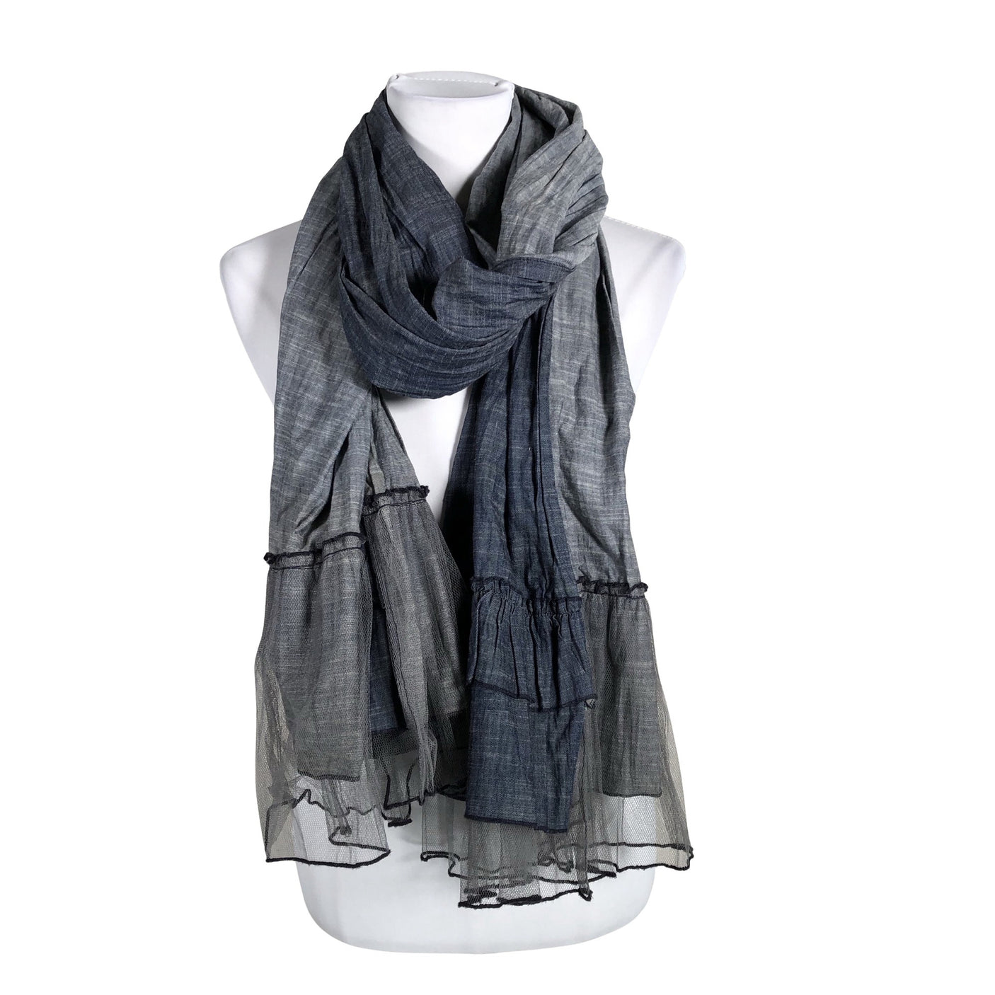 Unisex Plain Vanilla - Õhuke sall, suurus Maxi - Sinine (2)