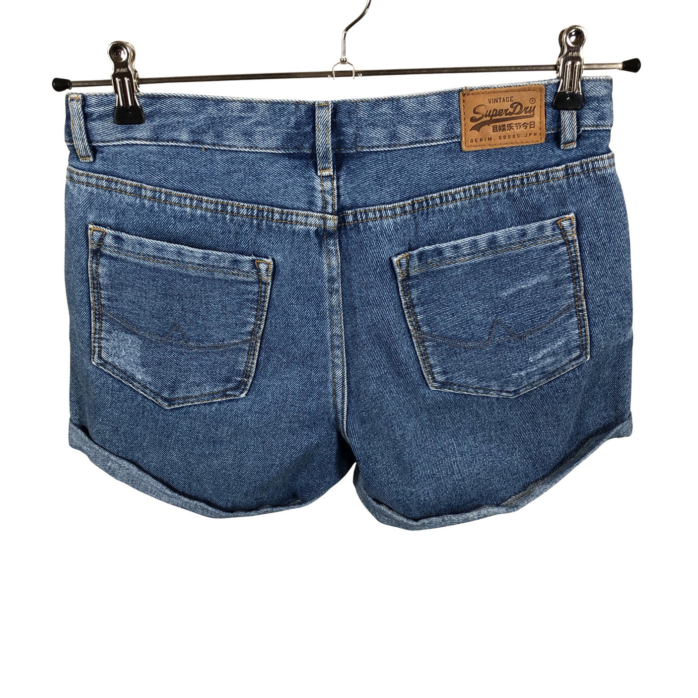 Unisex Superdry - Teksast lühikesed püksid, suurus W25 - Sinine (3)