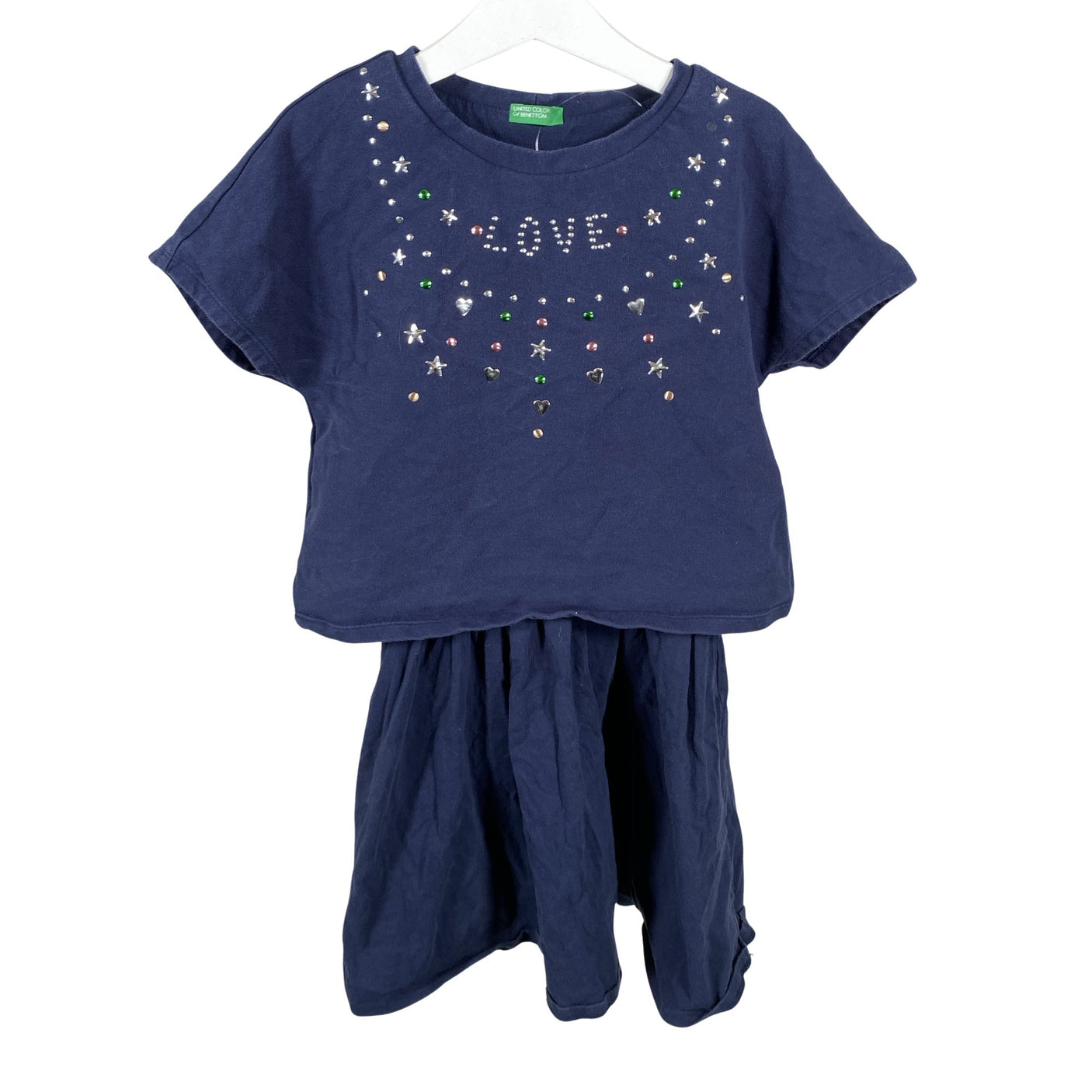 Unisex Benetton - Trikotaažist kleit, suurus 134 - 140 - Sinine (1)