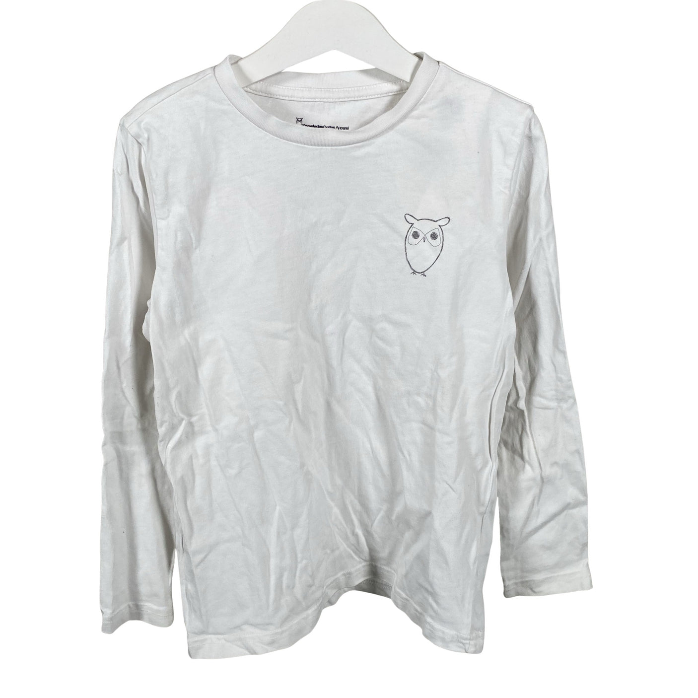 Unisex Knowledge Cotton Apparel - Trikotaažist pluus, suurus 122 - 128 - Valge (1)