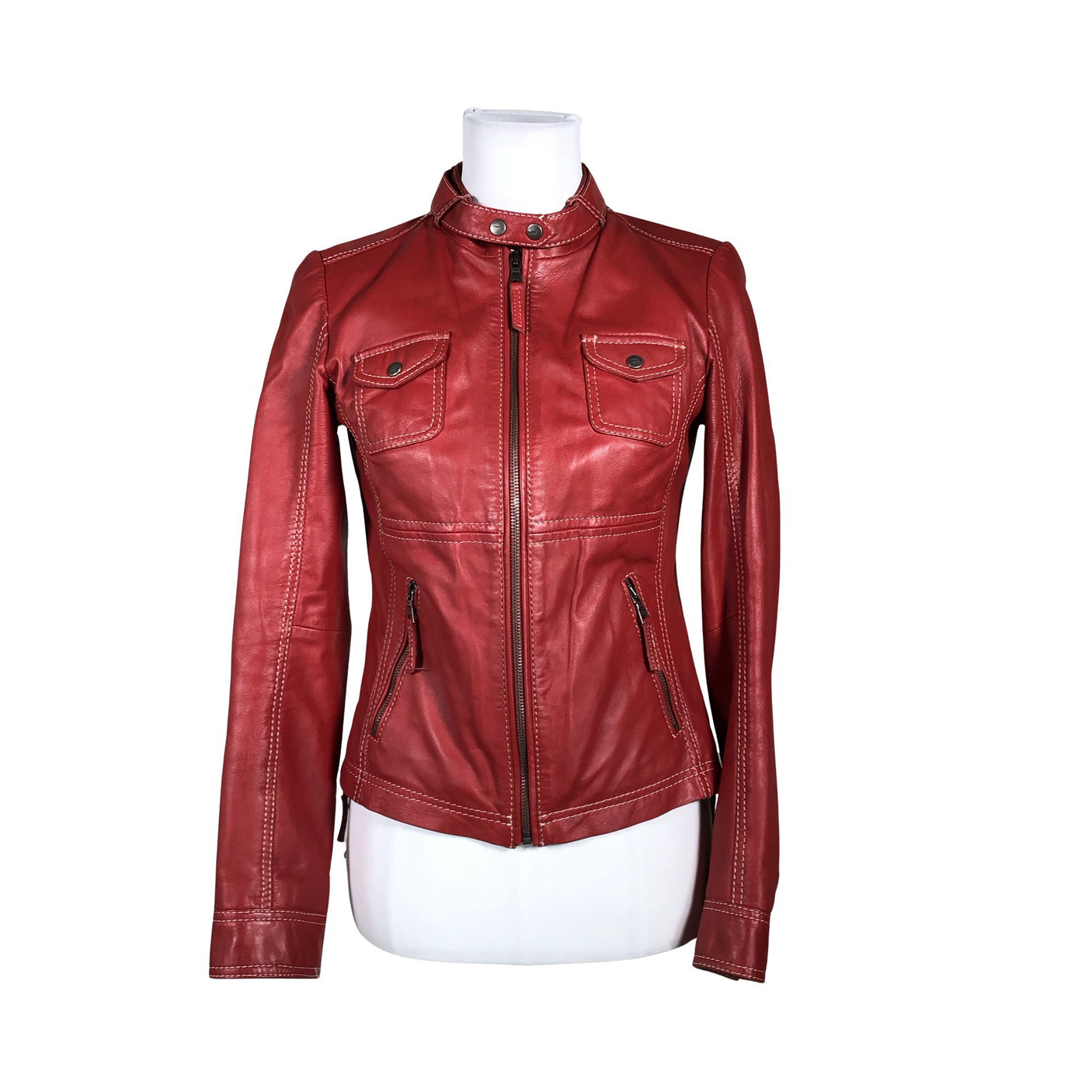 Unisex Esprit - Nahktagi, suurus 34 - Punane (1)