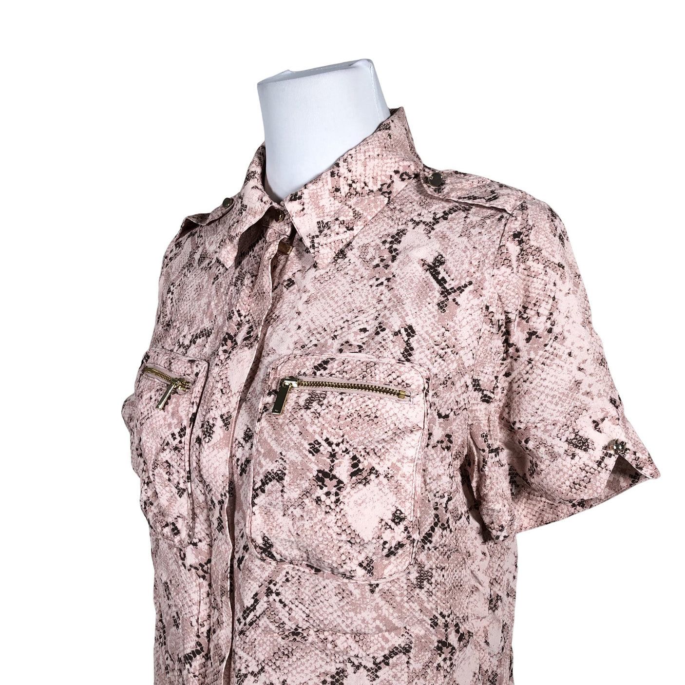 Unisex Karen Millen - Lühikeste käistega pluus, suurus 40 - Heleroosa (2)
