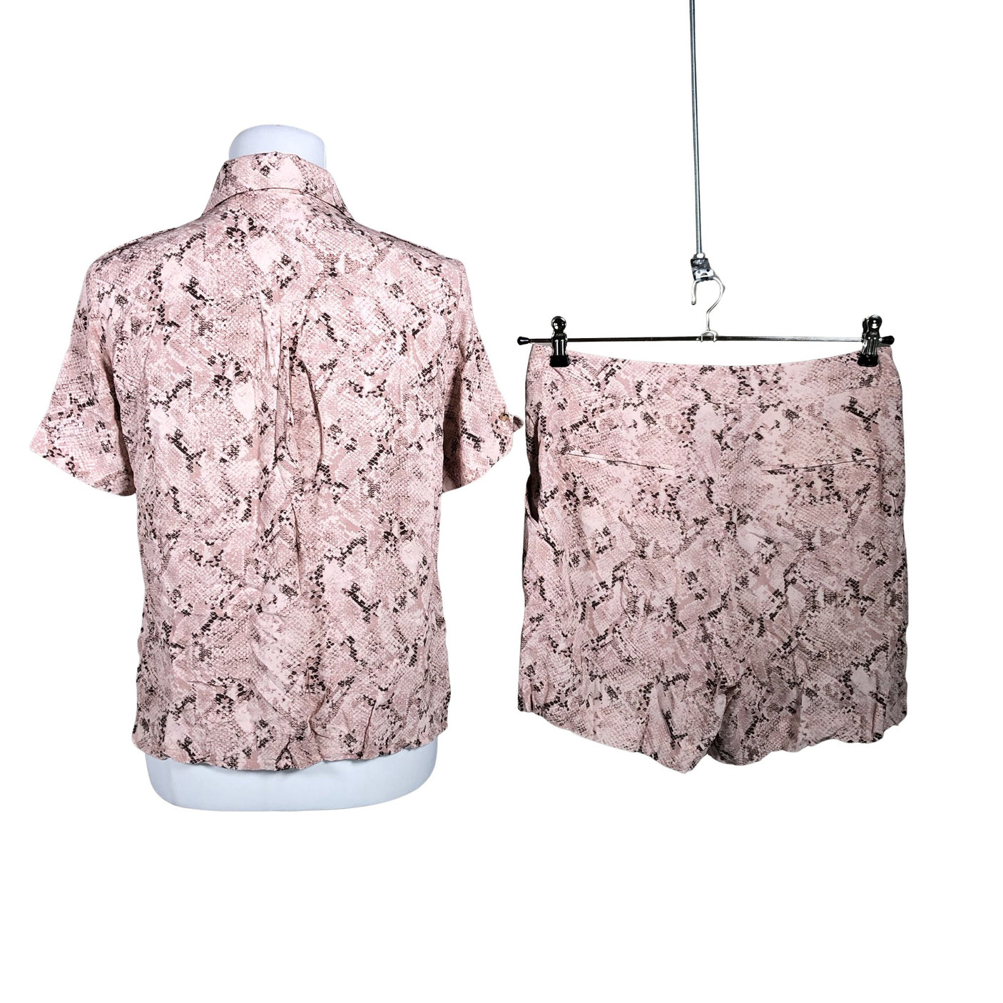 Unisex Karen Millen - Lühikeste käistega pluus, suurus 40 - Heleroosa (3)