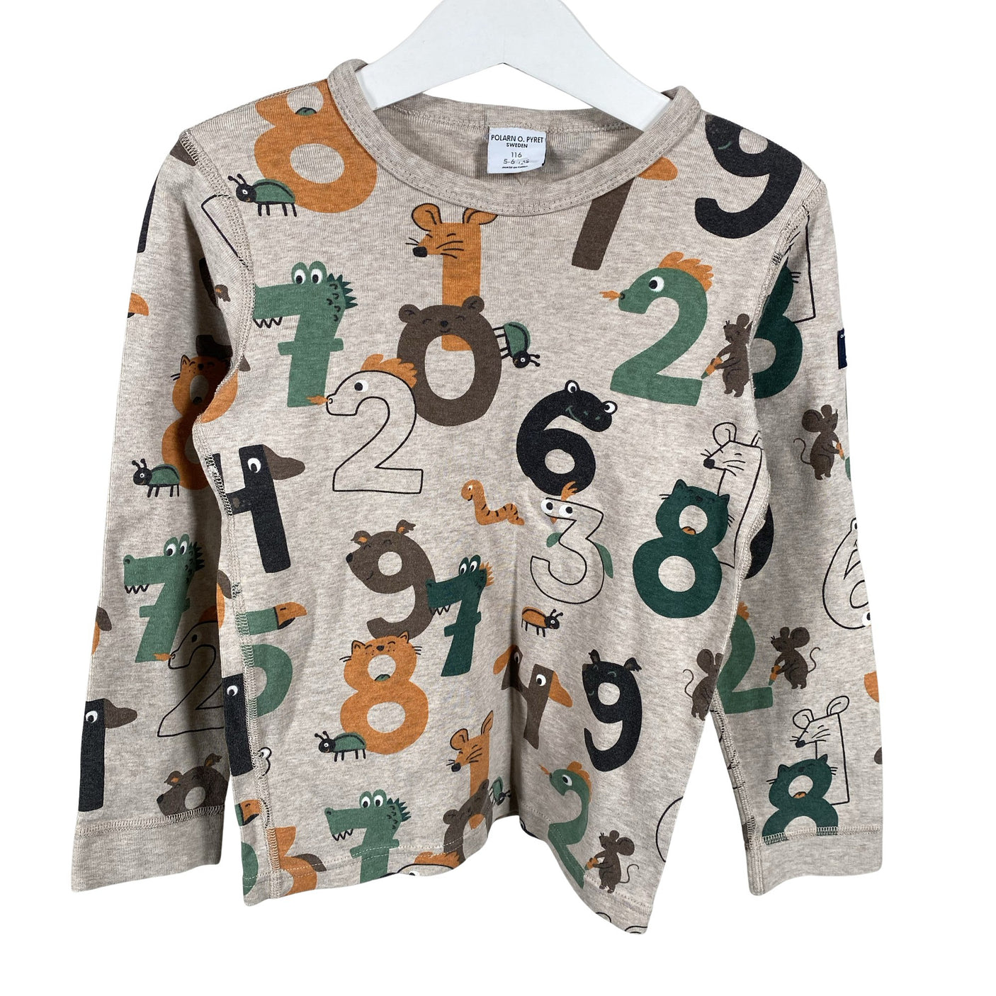 Unisex Polarn O. Pyret - Trikotaažist pluus, suurus 110 - 116 - Beige (1)