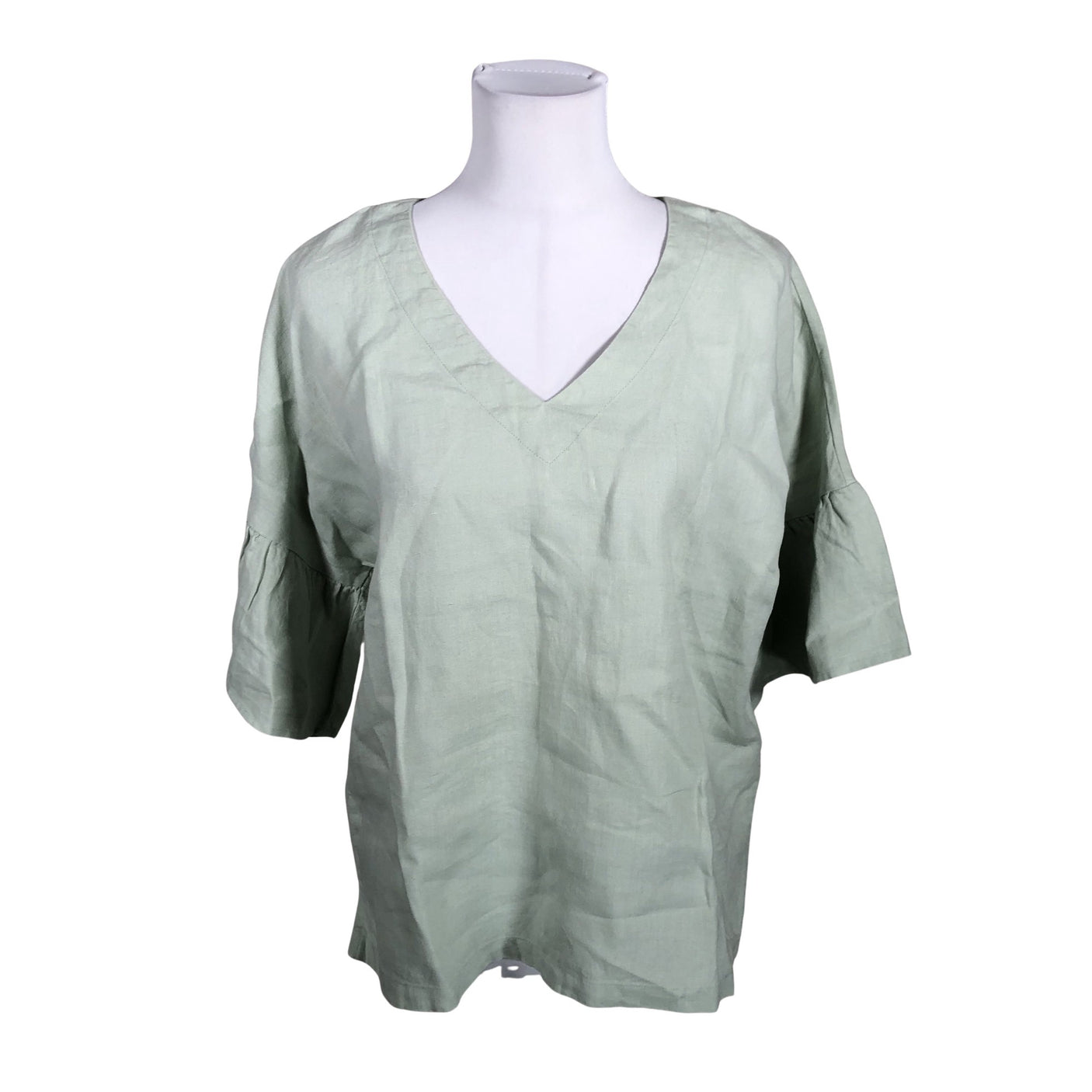 Unisex Nanso - Lühikeste käistega pluus, suurus 38 - Roheline (1)