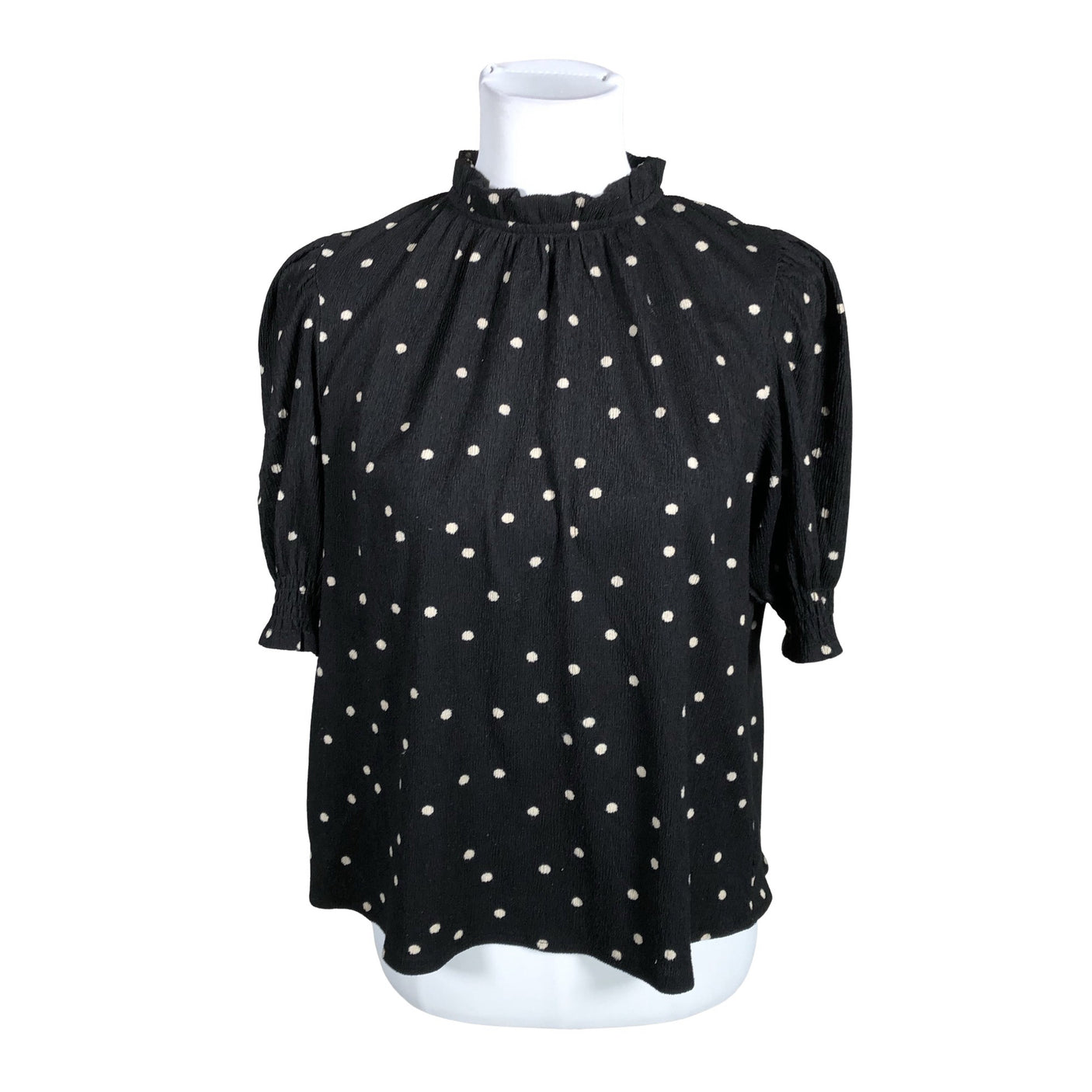 Unisex Holly & Whyte by Lindex - Lühikeste käistega pluus, suurus 40 - Must (1)
