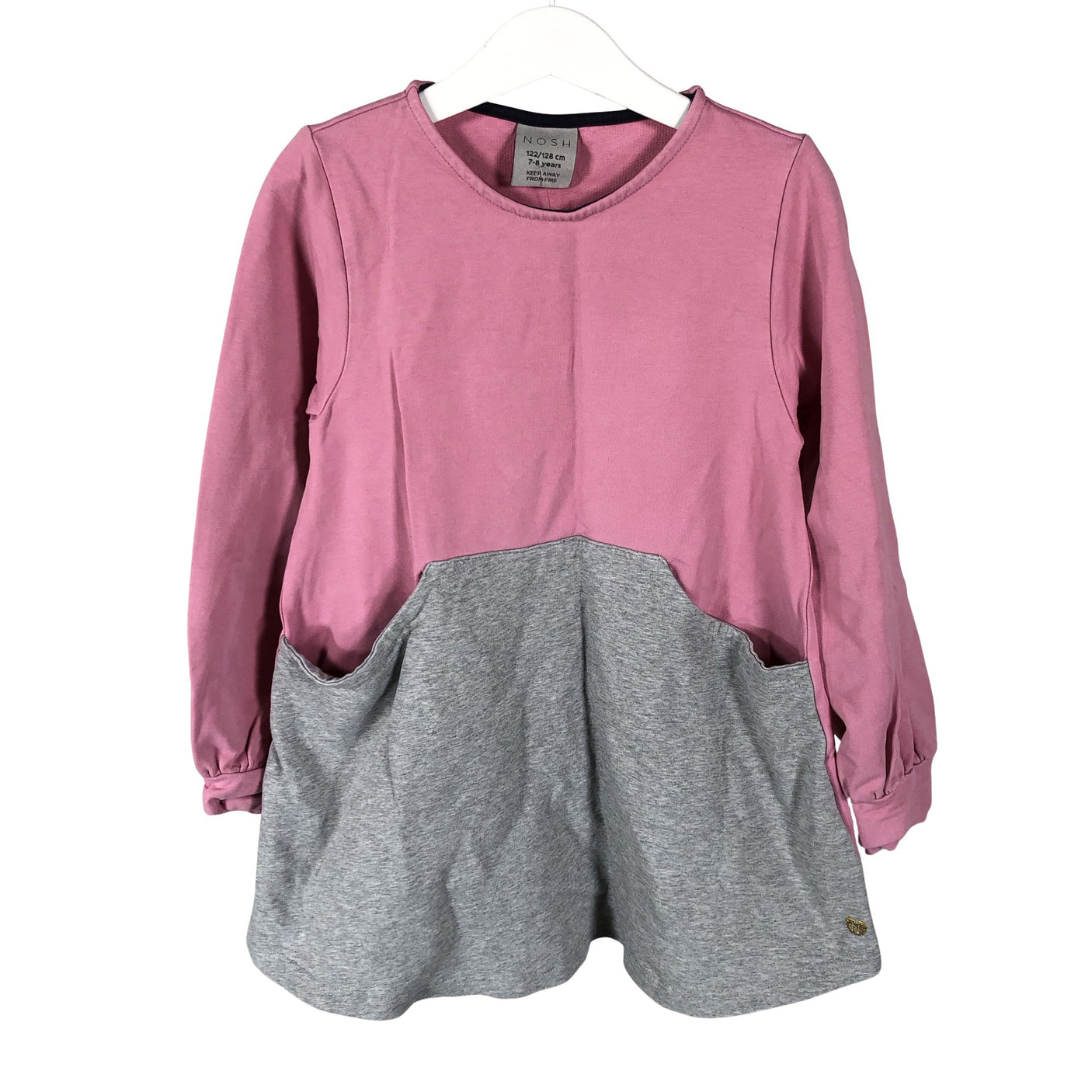 Unisex NOSH - Trikotaažist tuunika, suurus 122 - 128 - Heleroosa (1)