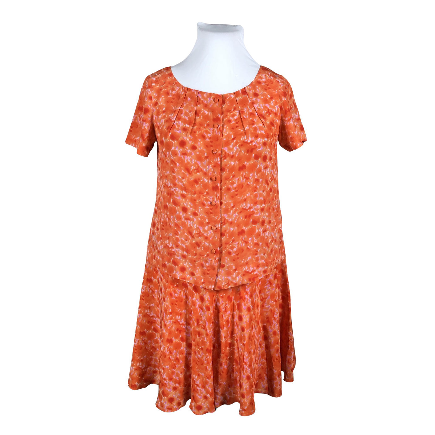 Unisex Peter Hahn - Lühikeste käistega pluus, suurus 40 - Oranž (4)