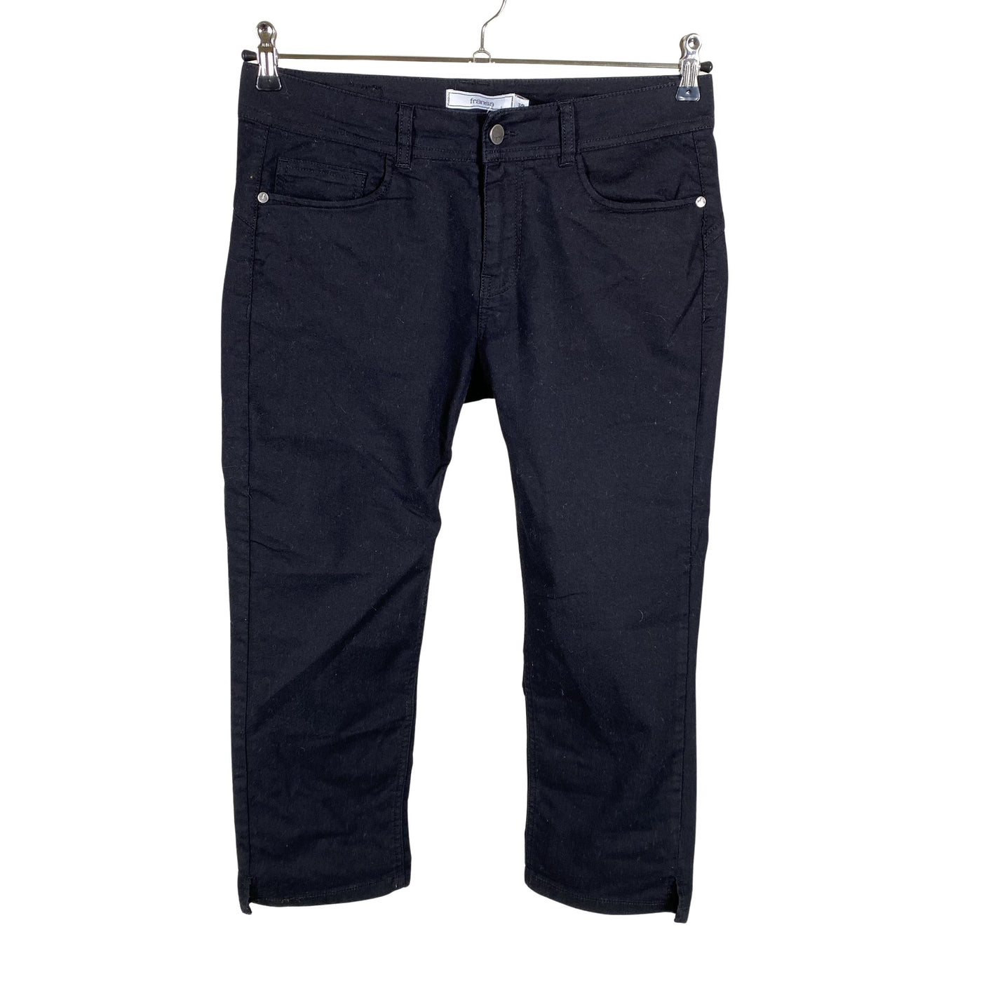 Unisex Fransa - Teksast poolpikad püksid, suurus 38 - Must (1)
