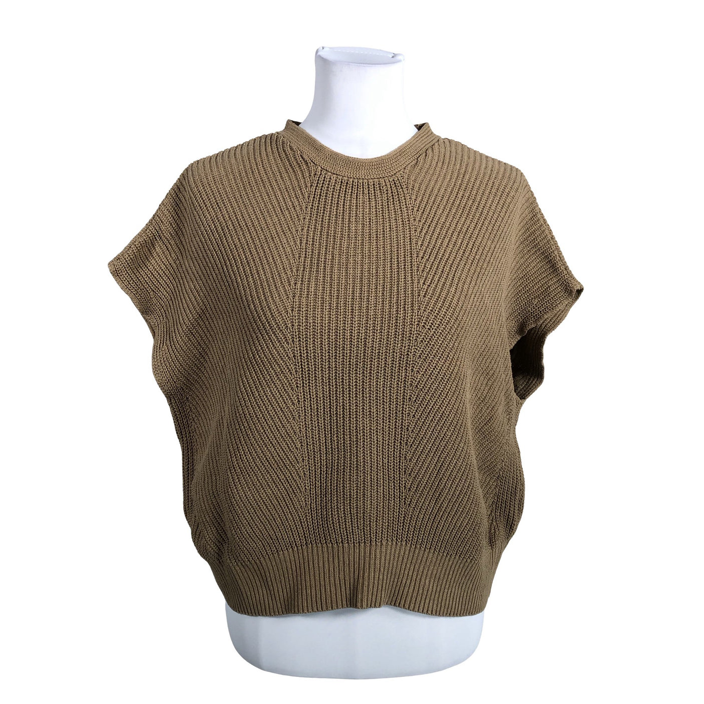 Unisex Tom Tailor - Kootud vest, suurus 38 - Pruun (1)