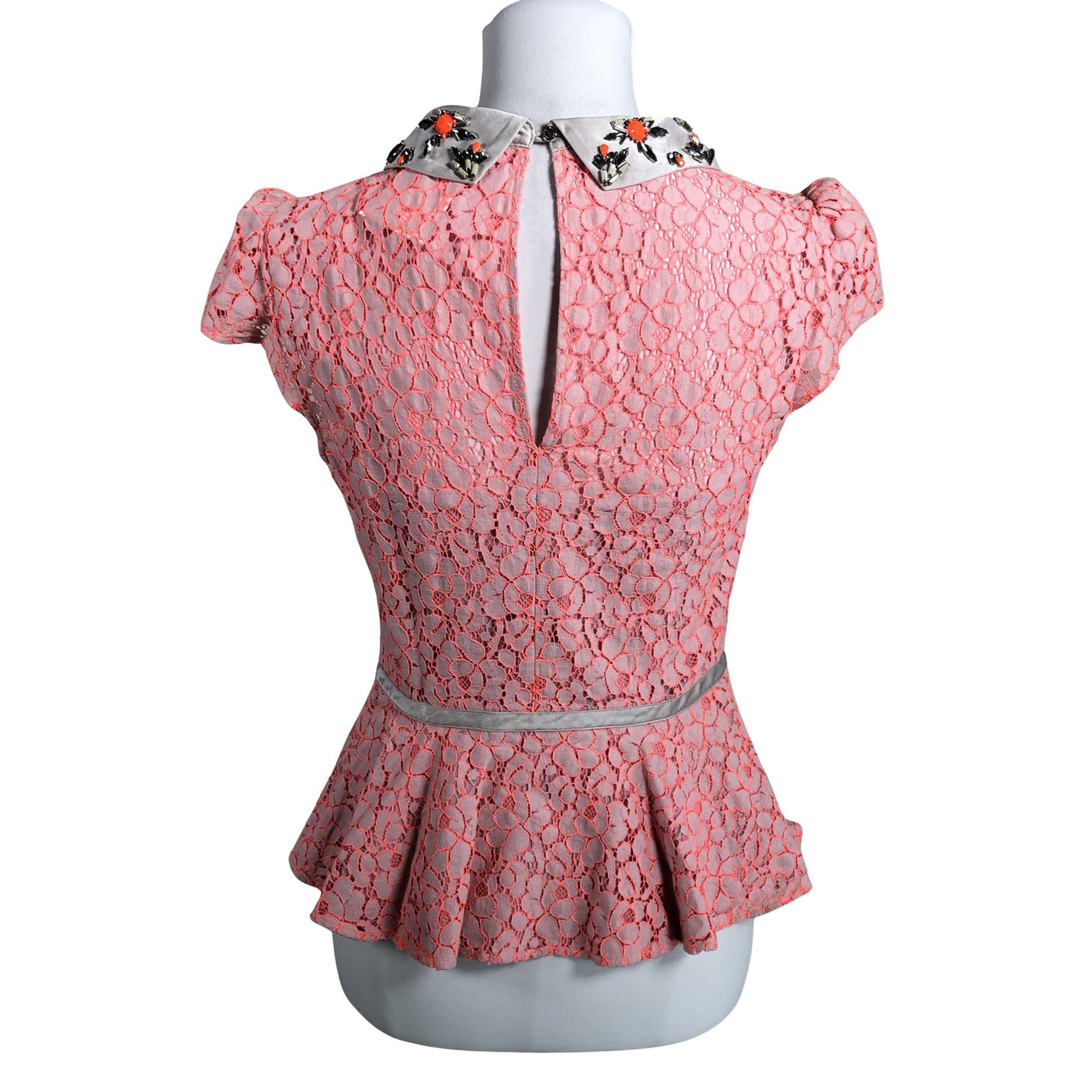 Unisex Karen Millen - Lühikeste käistega pluus, suurus 40 - Roosa (2)