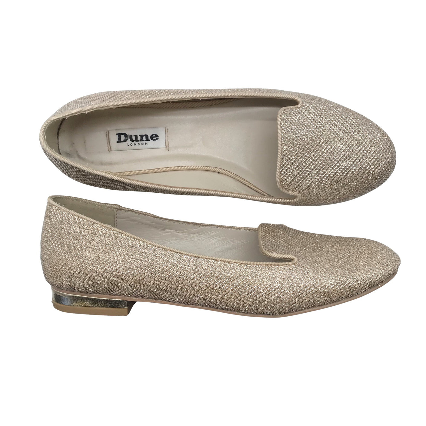 Unisex Dune London - Pidulikud baleriinad, suurus 37 - Kuld (2)