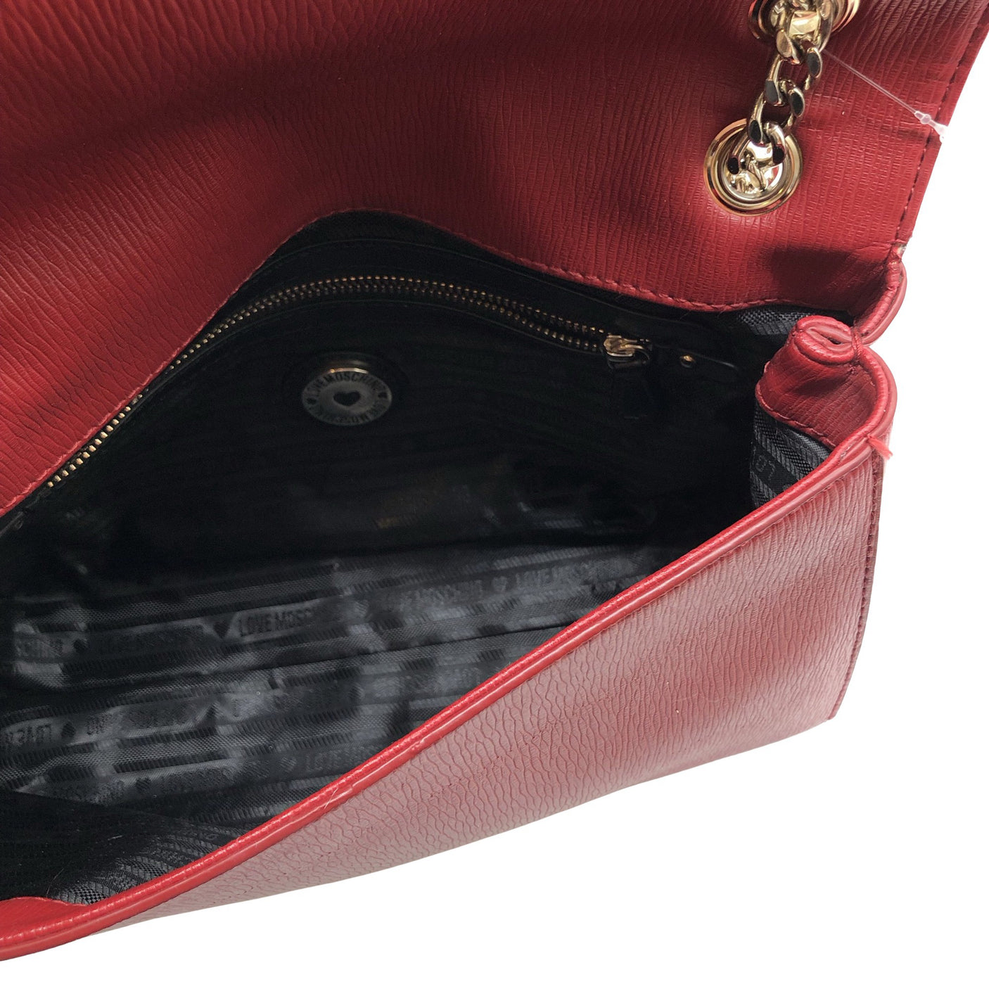 Unisex Love Moschino - Käekott, suurus Midi - Veinipunane (4)