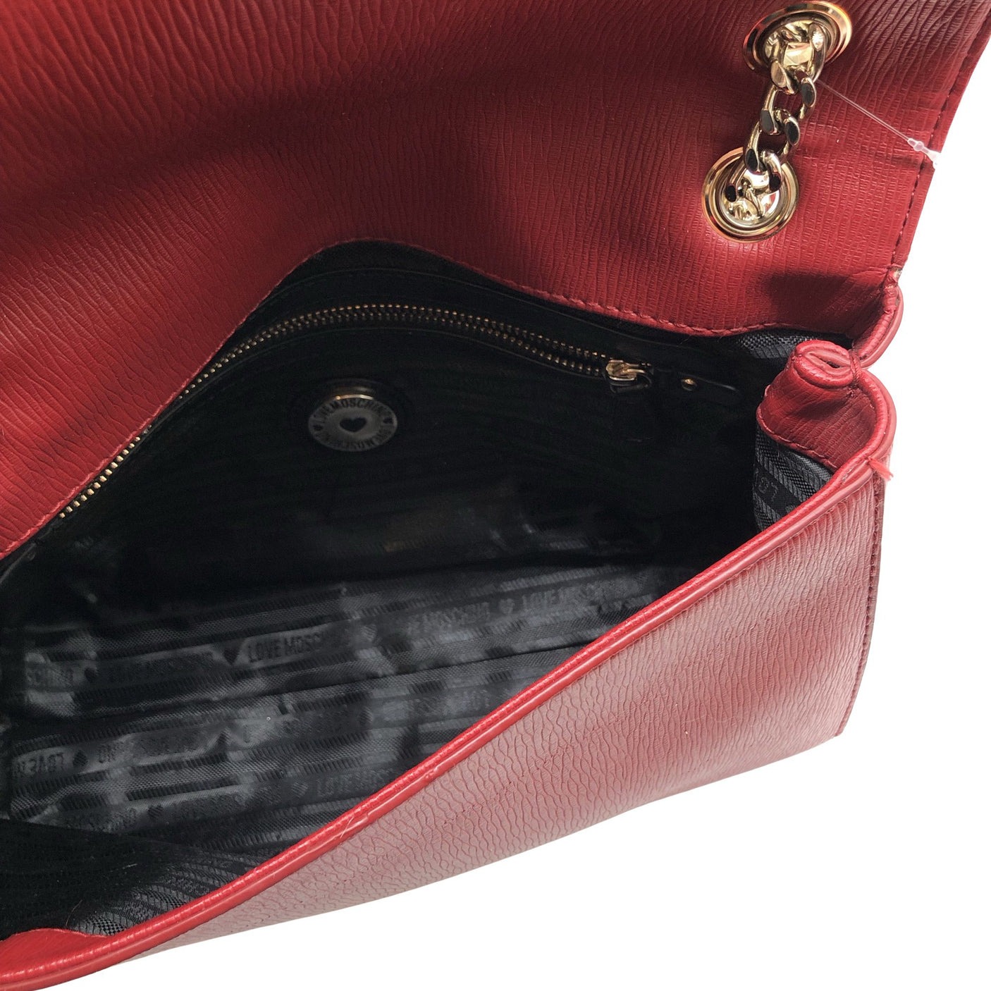 Unisex Love Moschino - Käekott, suurus Midi - Veinipunane (5)