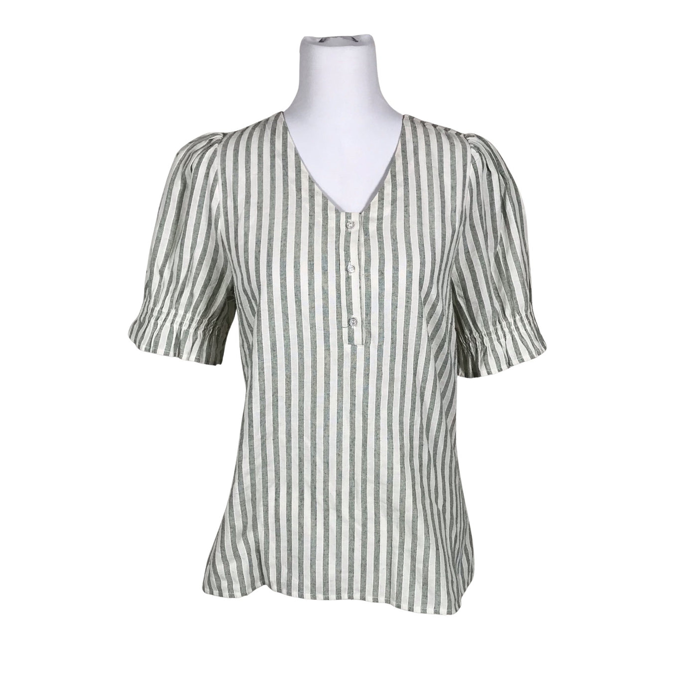 Unisex Culture - Lühikeste käistega pluus, suurus 40 - Roheline (2)
